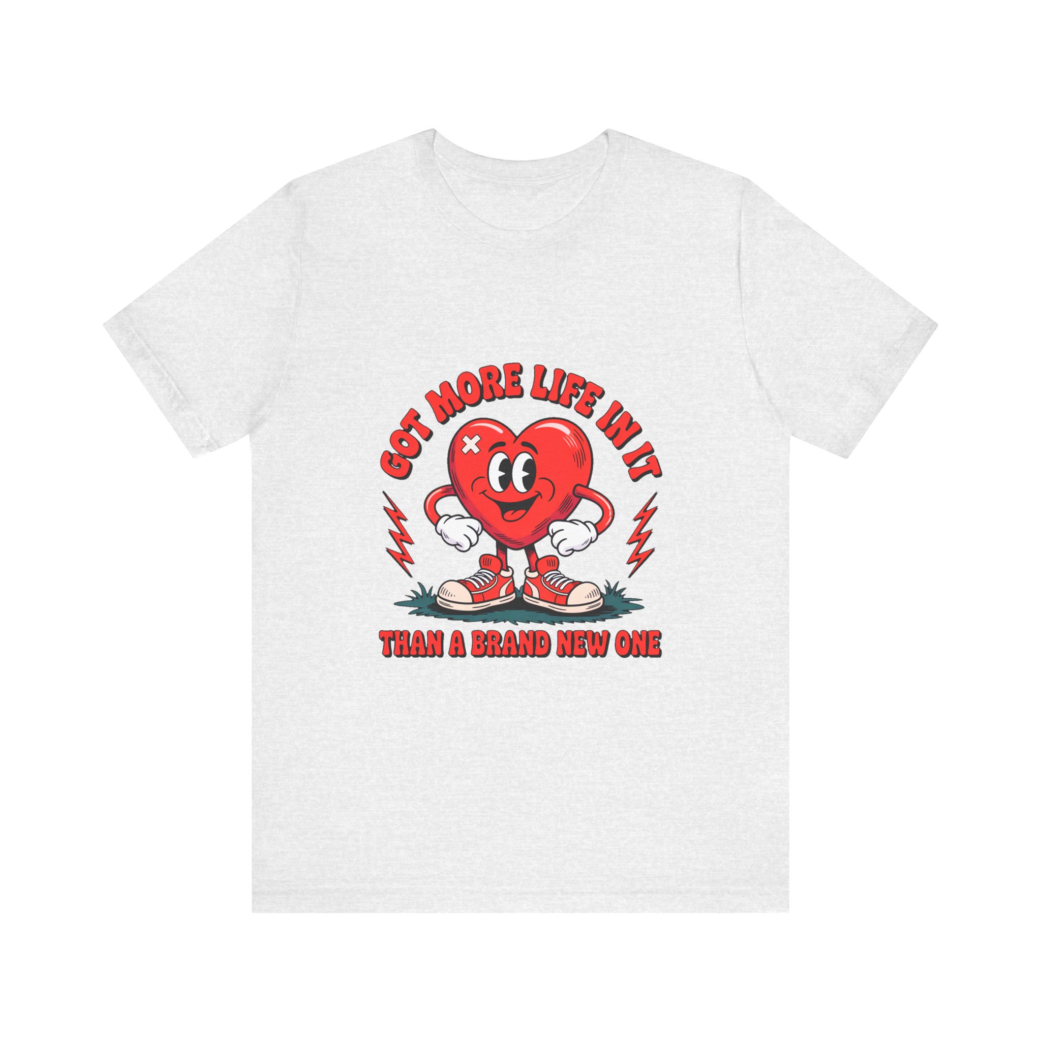 Vintage Comic Heart Tee - More Life Than Brand New, Unisex T-Shirt, Graphic Tee, Gift for Him/Her, Retro Style, Valentine's Day, Casual Wear - Image 19