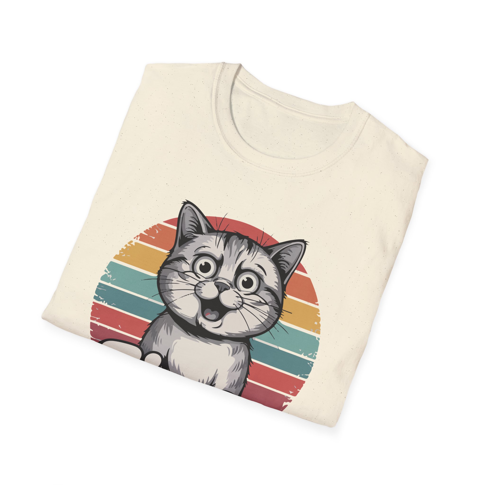 Cat Lover Vintage Fine T-Shirt, Cute Cat Graphic Tee, Unisex Softstyle Top, Perfect Gift for Pet Owners, Casual Wear - Image 12