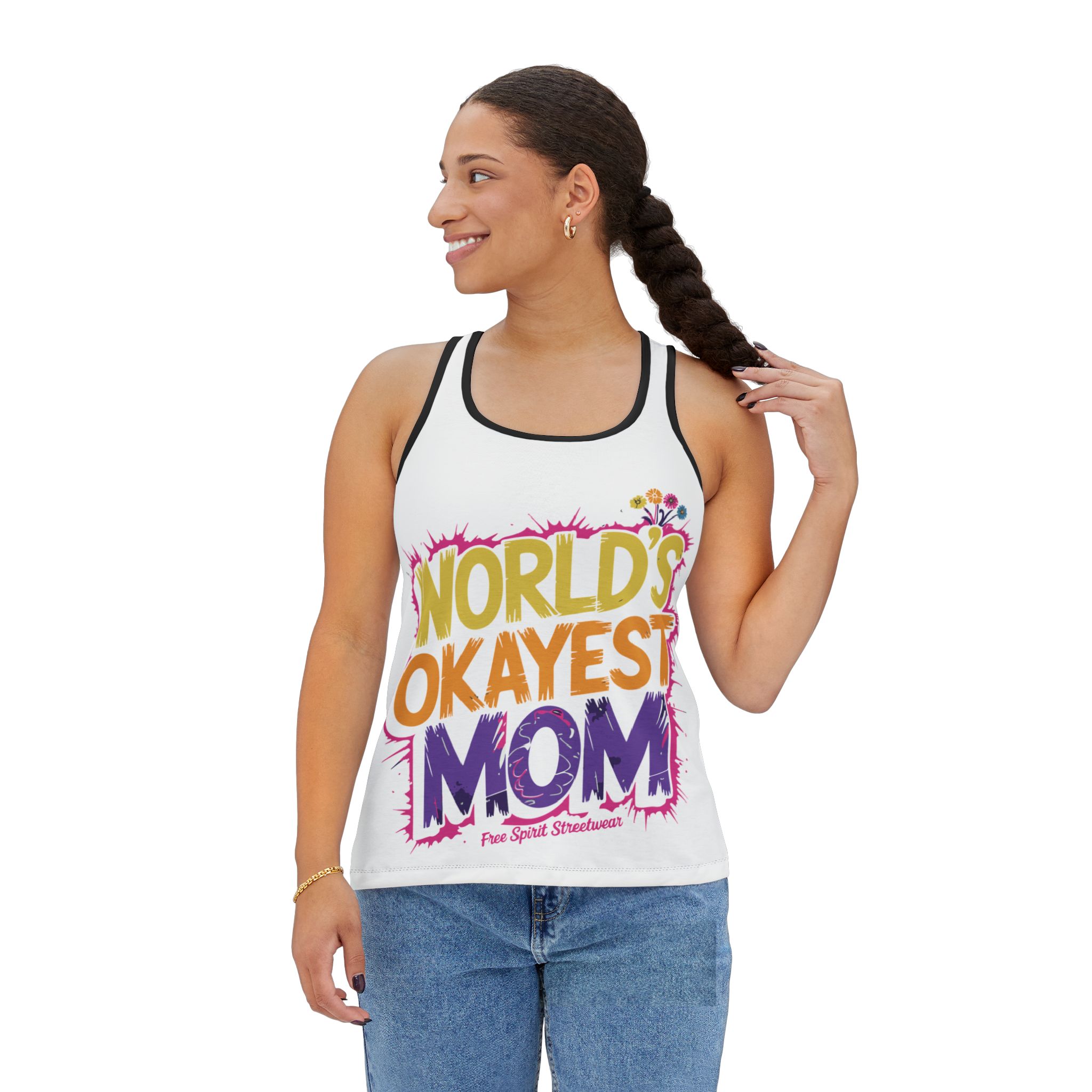 World's Okayest Mom Women's Tank Top | Funny Gift, Mother's Day, Casual Summer Wear, Gift for Mom, Family Gatherings - Image 8