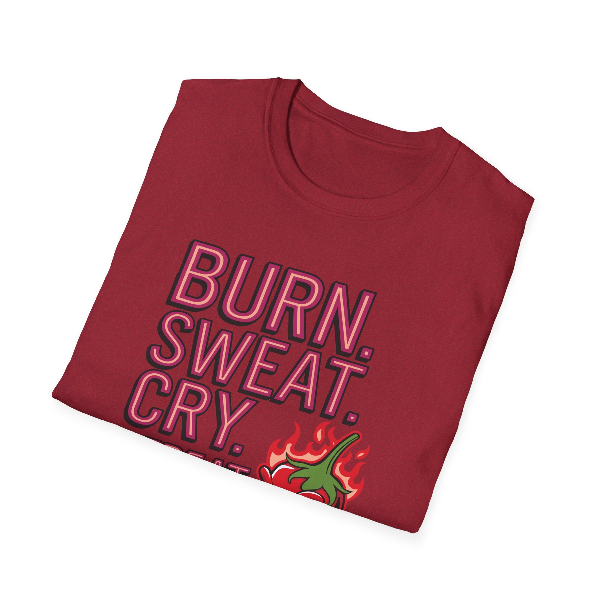Funny Fitness T-Shirt - "BURN.SWEAT.CRY.REPEAT", Gym Wear, Workout Tee, Motivational Shirt, Activewear - Image 56
