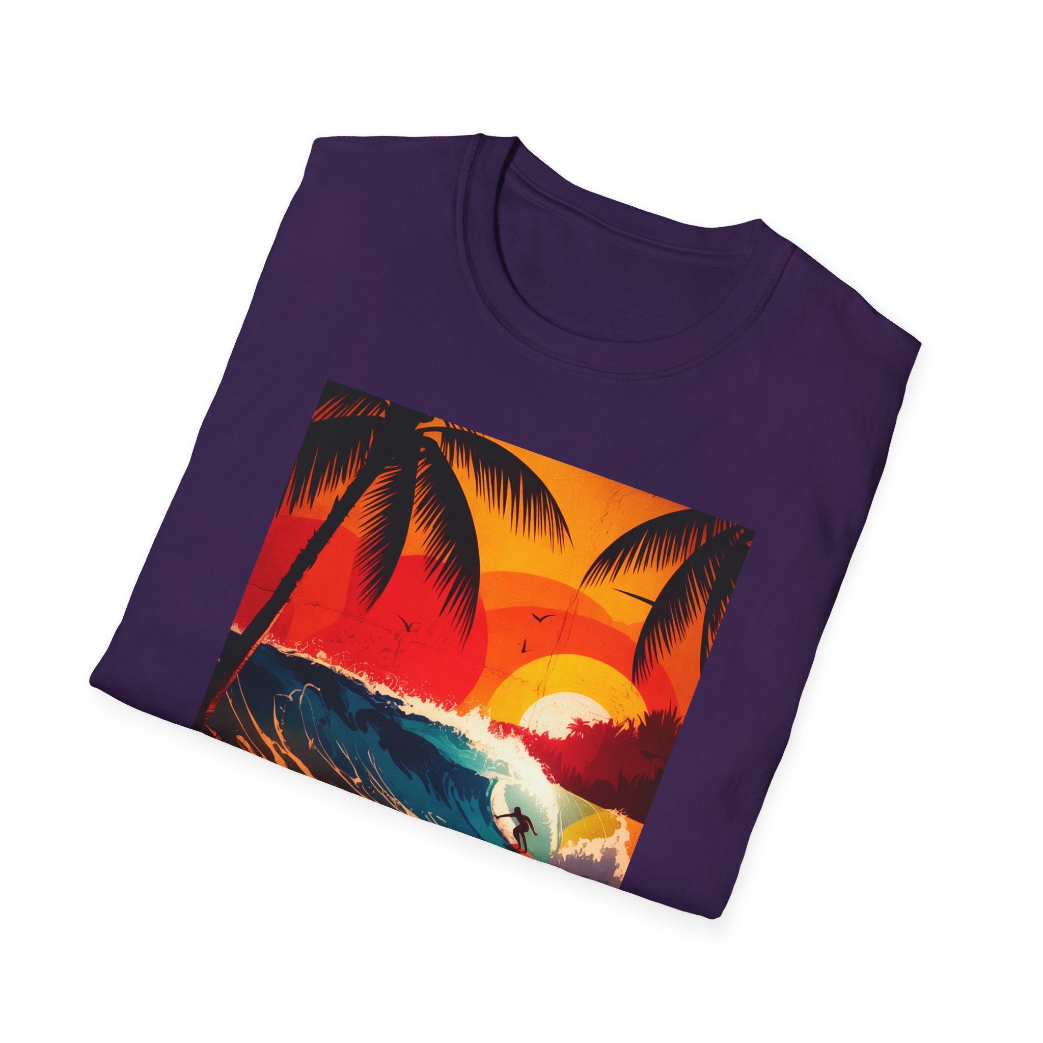 Catch the Wave Summer Vibes T-Shirt, Unisex Softstyle Tee, Beachwear, Vacation Essential, Gift for Surfers - Image 36