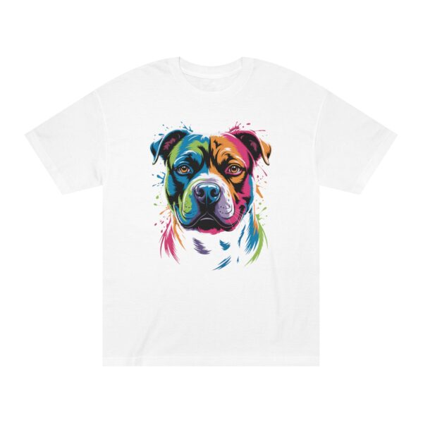 Colorful Dog Portrait Unisex Classic Tee | Pet Lovers Shirt, Animal Art Tee, Gift for Dog Owners, Vibrant Graphic Top