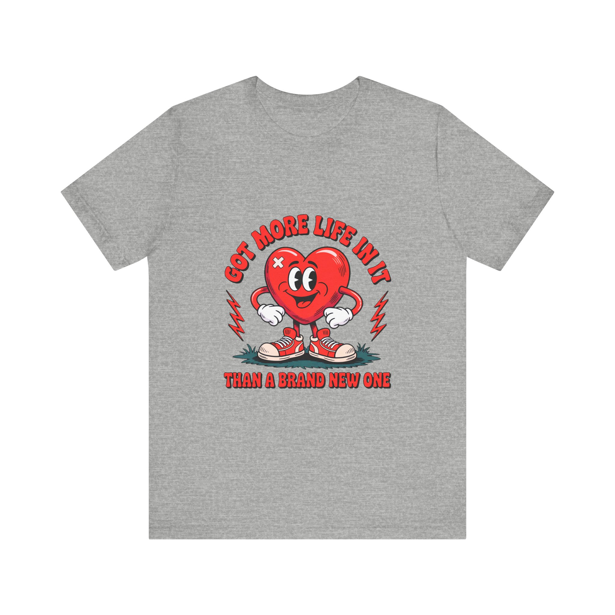 Vintage Comic Heart Tee - More Life Than Brand New, Unisex T-Shirt, Graphic Tee, Gift for Him/Her, Retro Style, Valentine's Day, Casual Wear - Image 61
