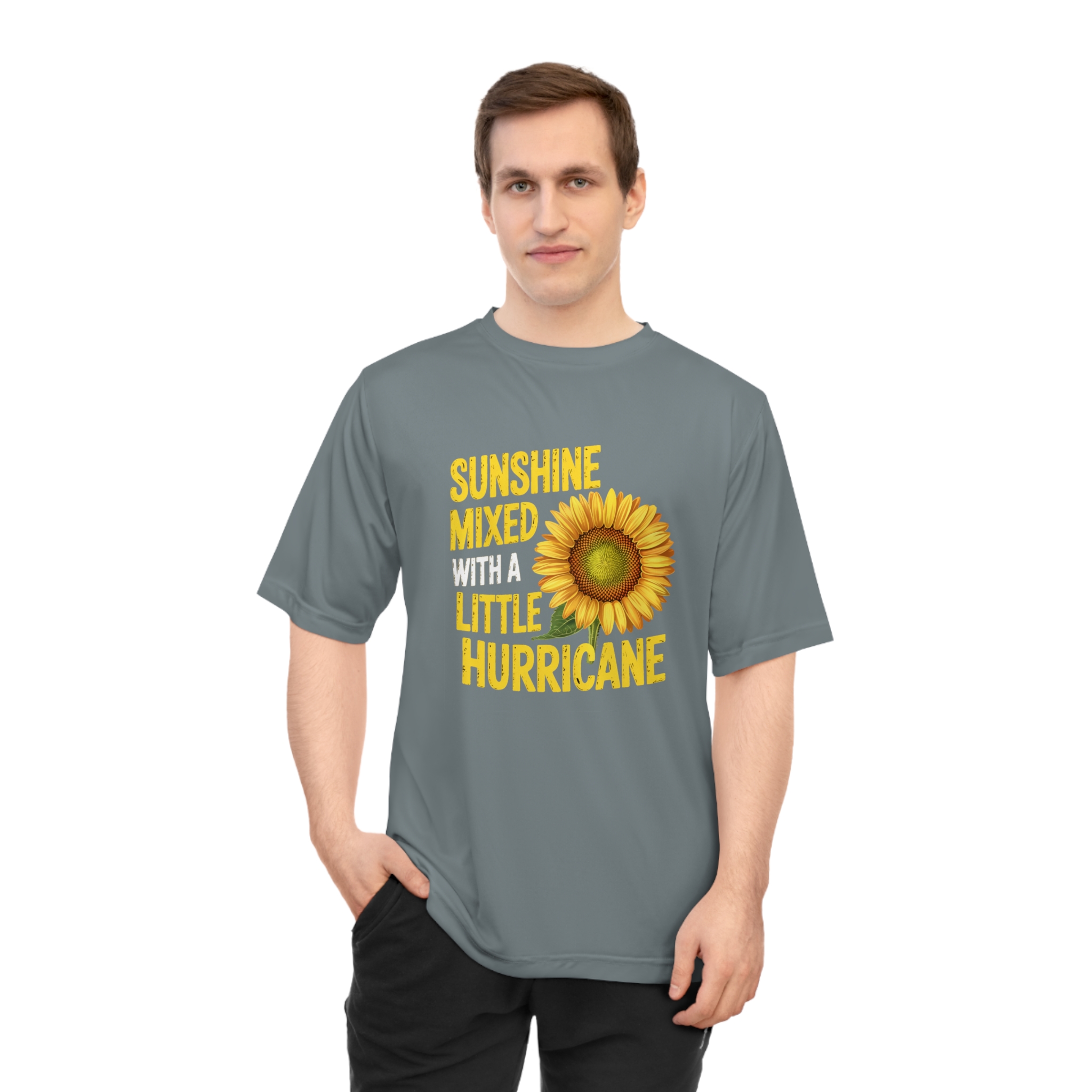 Sunshine Mixed with a Little Hurricane Unisex Performance T-shirt - Gift for Nature Lovers, Casual Wear, Summer Fashion, - Image 8