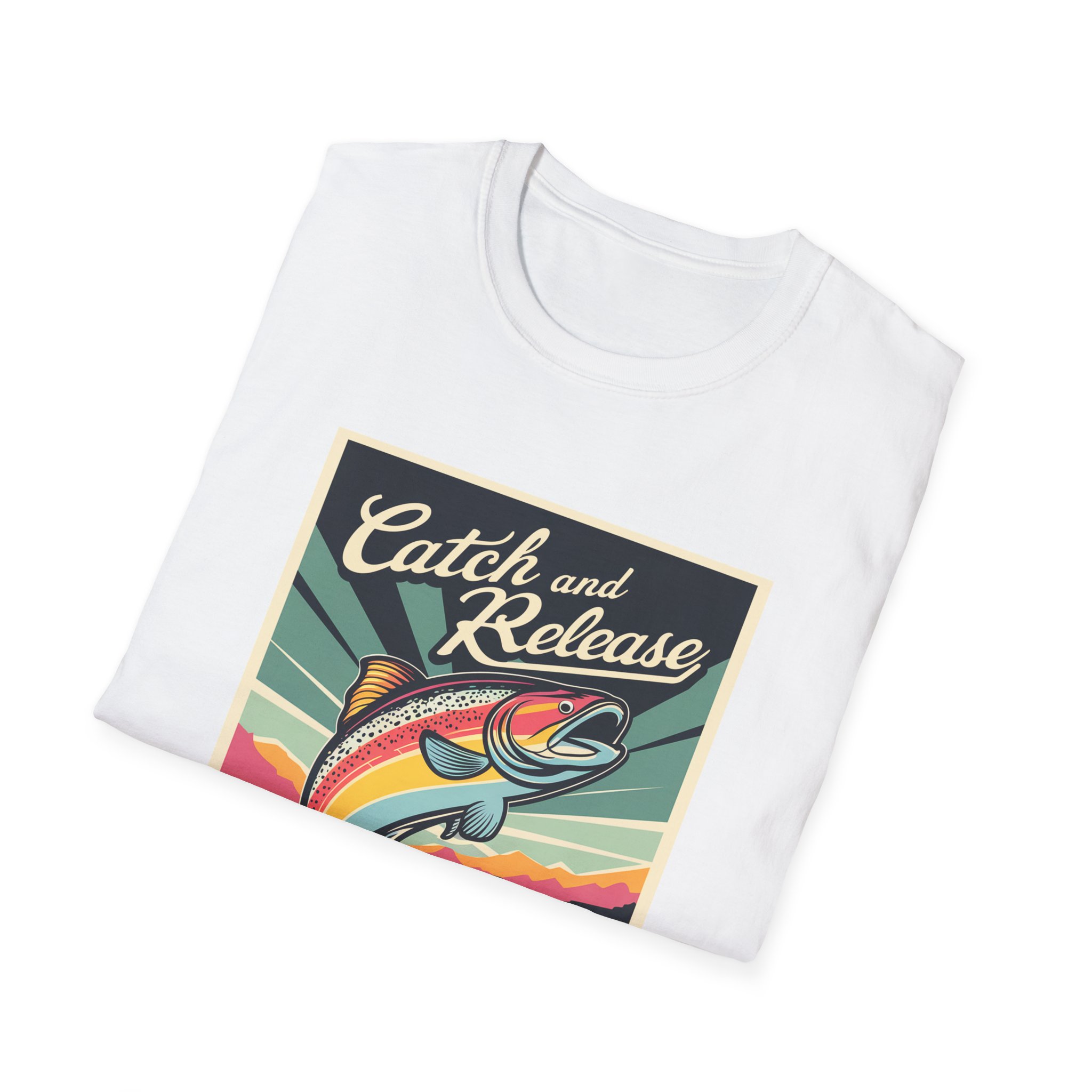 Catch and Release Fishing T-Shirt | Unisex Softstyle Tee | Perfect for Anglers, Gifts for Fishermen, Outdoor - Image 4