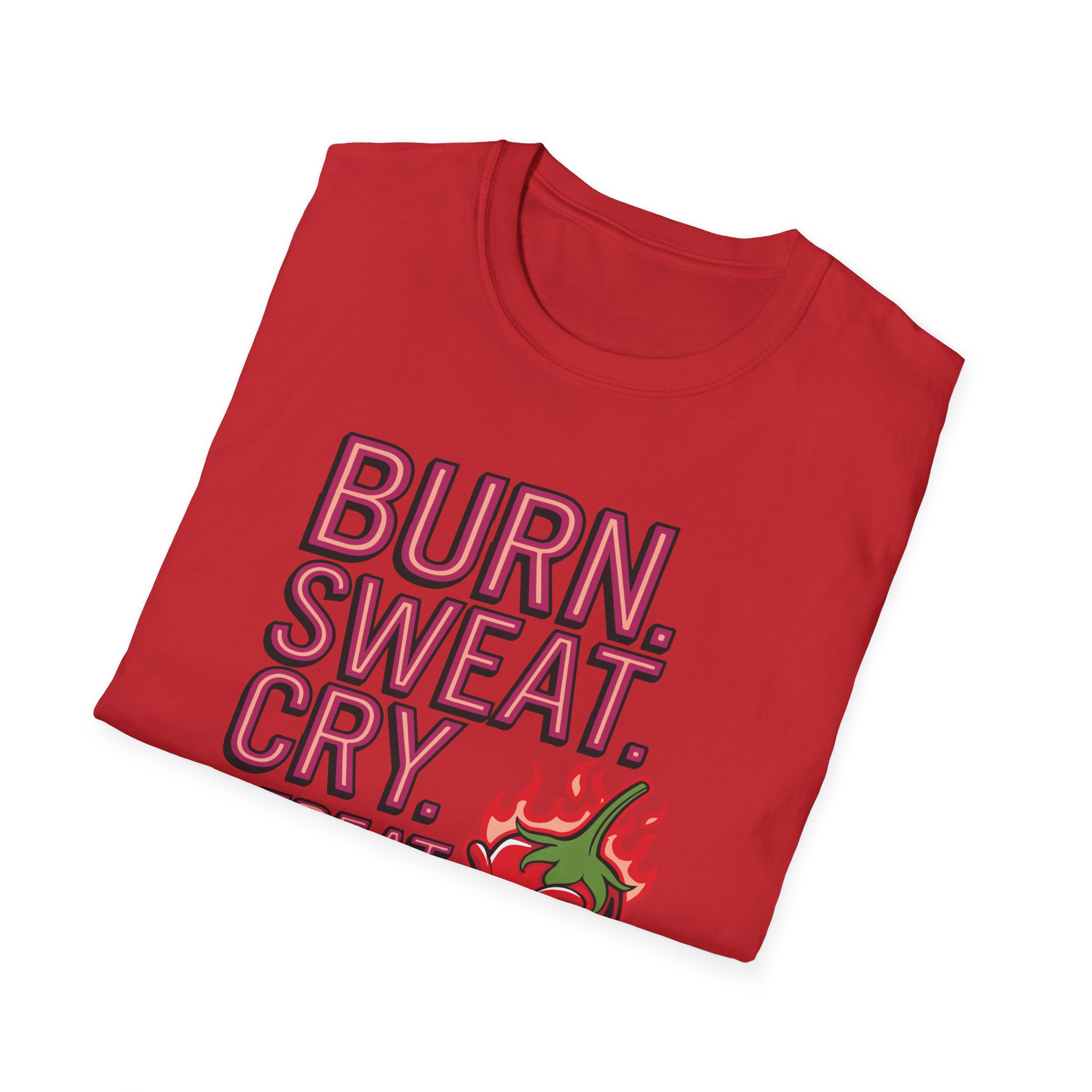 Funny Fitness T-Shirt - "BURN.SWEAT.CRY.REPEAT", Gym Wear, Workout Tee, Motivational Shirt, Activewear - Image 52