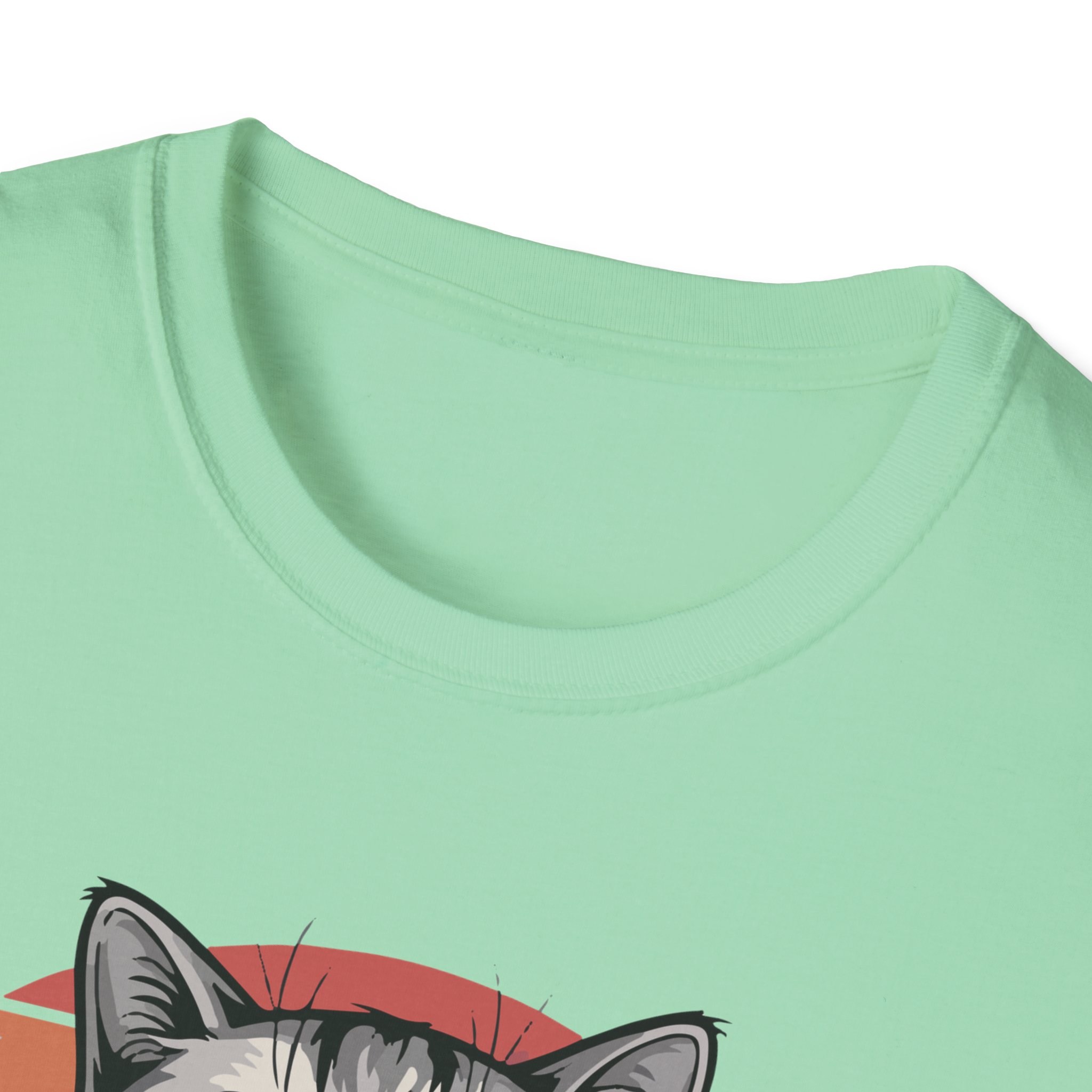 Cat Lover Vintage Fine T-Shirt, Cute Cat Graphic Tee, Unisex Softstyle Top, Perfect Gift for Pet Owners, Casual Wear - Image 19