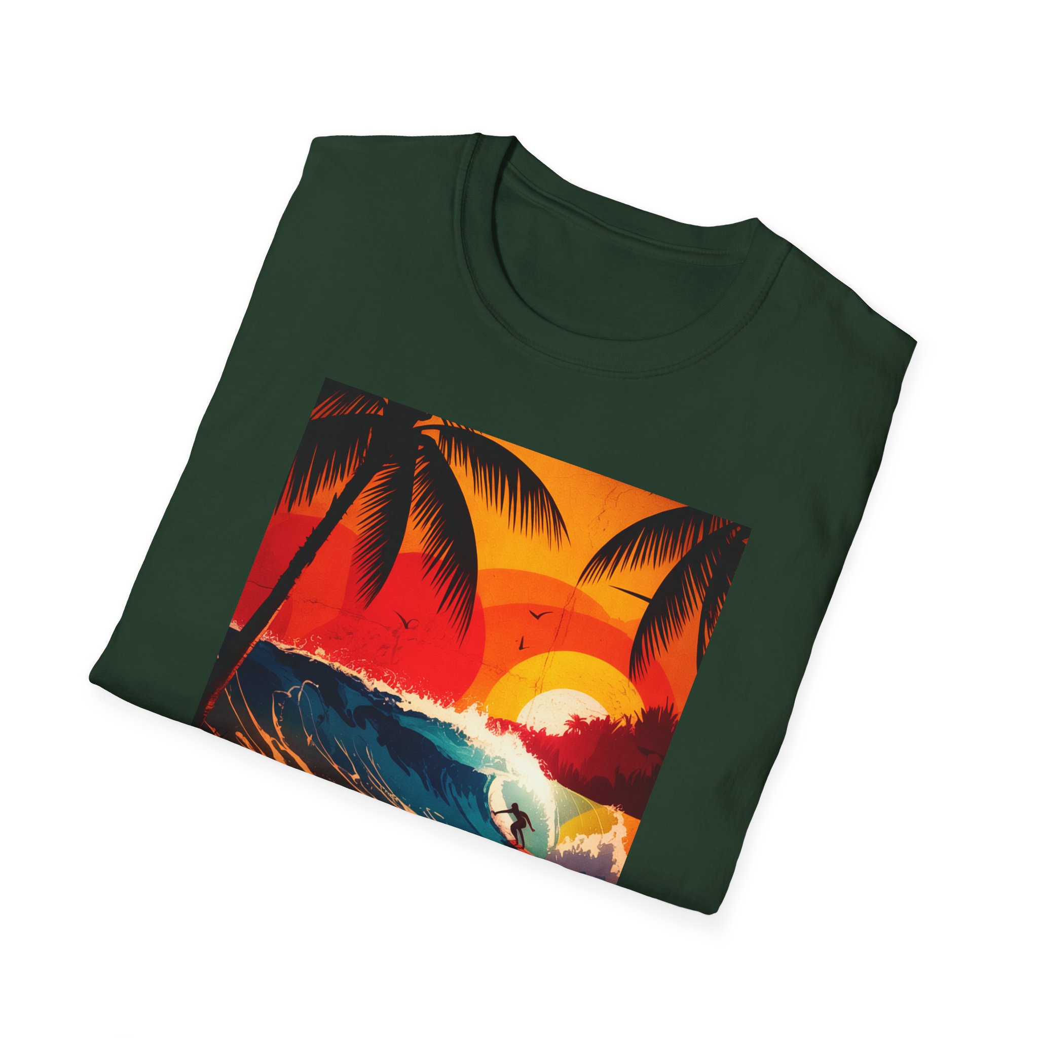 Catch the Wave Summer Vibes T-Shirt, Unisex Softstyle Tee, Beachwear, Vacation Essential, Gift for Surfers - Image 16