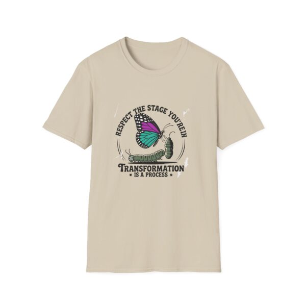 Transformation Process T-Shirt, Inspirational Quote Tee, Nature Lover Gift, Unisex Softstyle Top, Butterfly Art Shirt,