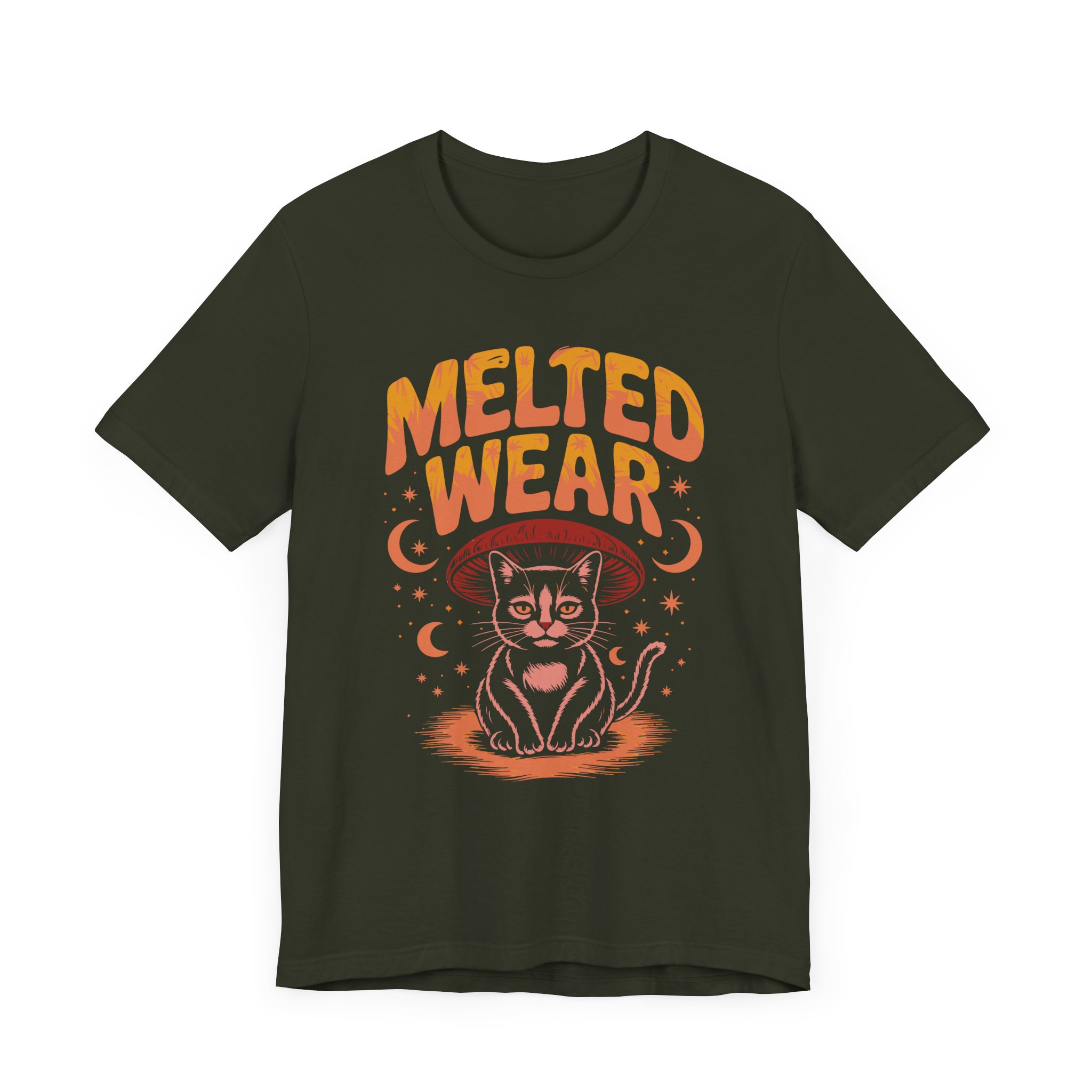 Melted Wear Cat Tee | Unisex Short Sleeve Shirt for Cat Lovers, Cozy Gift, Halloween, Casual Style, Retro Vibe, Fun Graphic - Image 11