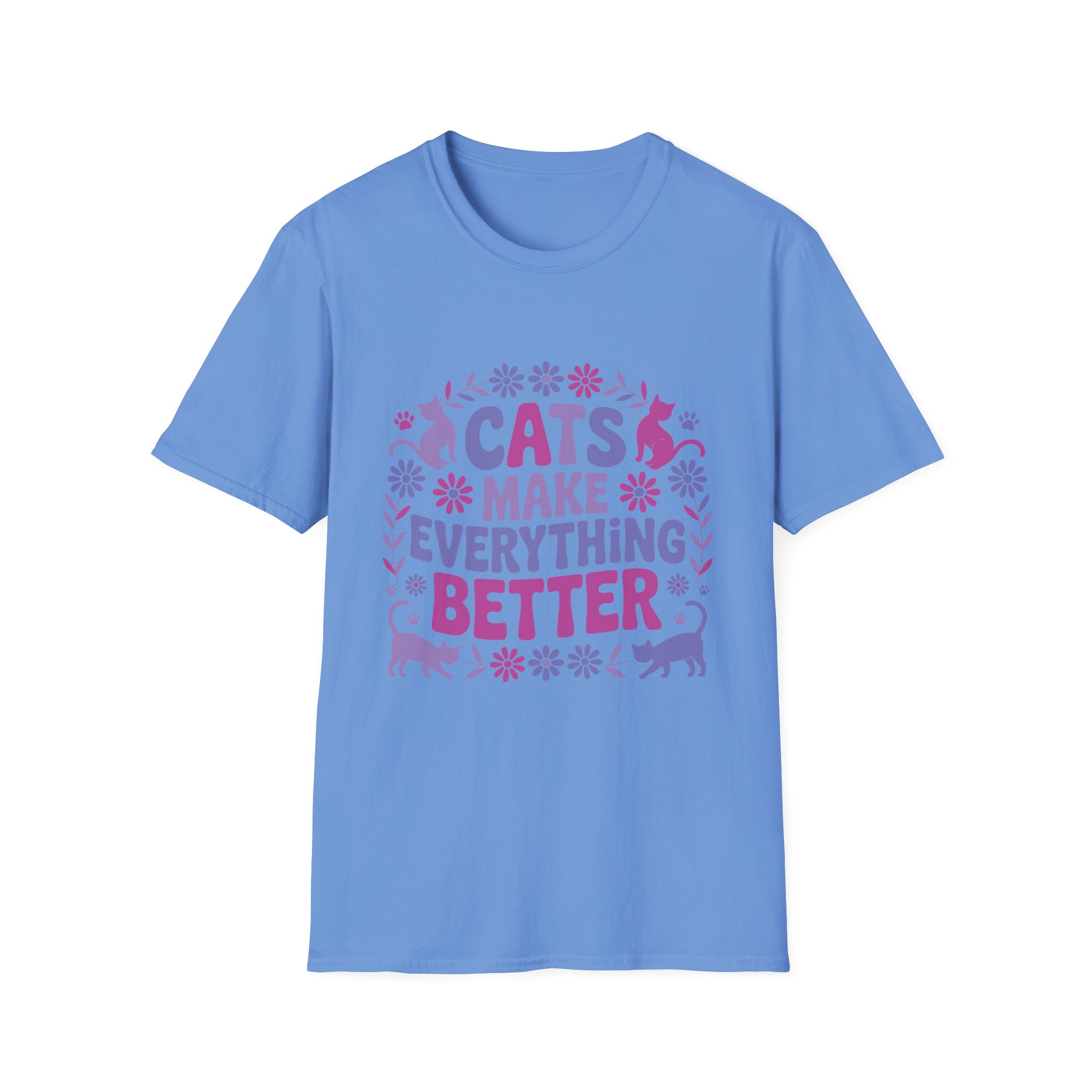 Cats Make Everything Better T-Shirt, Unisex Tee, Cat Lover Gift, Pet Owner Apparel, Cute Animal Shirt, Fun Graphic Top - Image 37