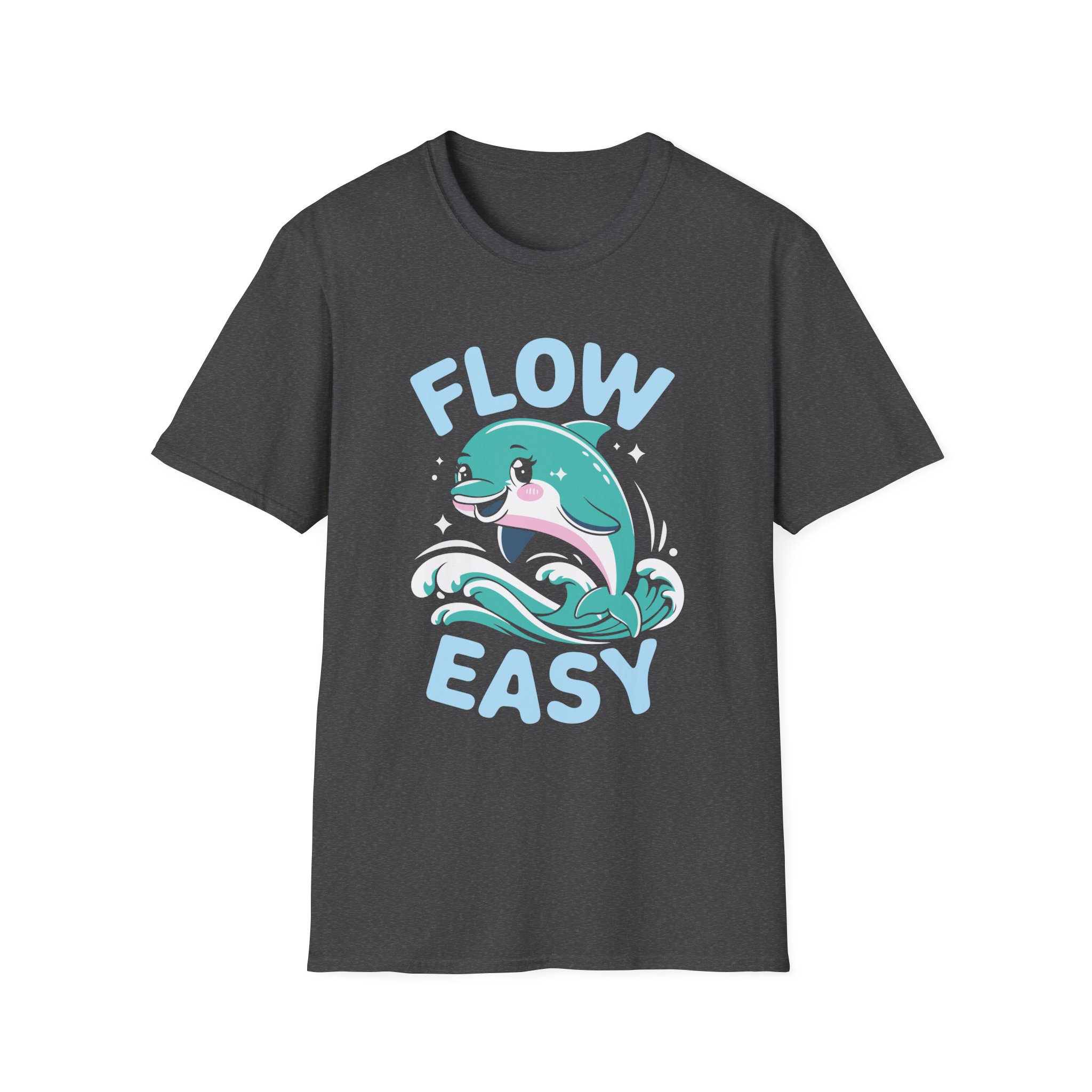 Charming Dolphin T-Shirt - Flow Easy, Fun Gift, Ocean Lover Apparel, Relaxed Fit, Summer Vibes, Casual Wear - Image 9