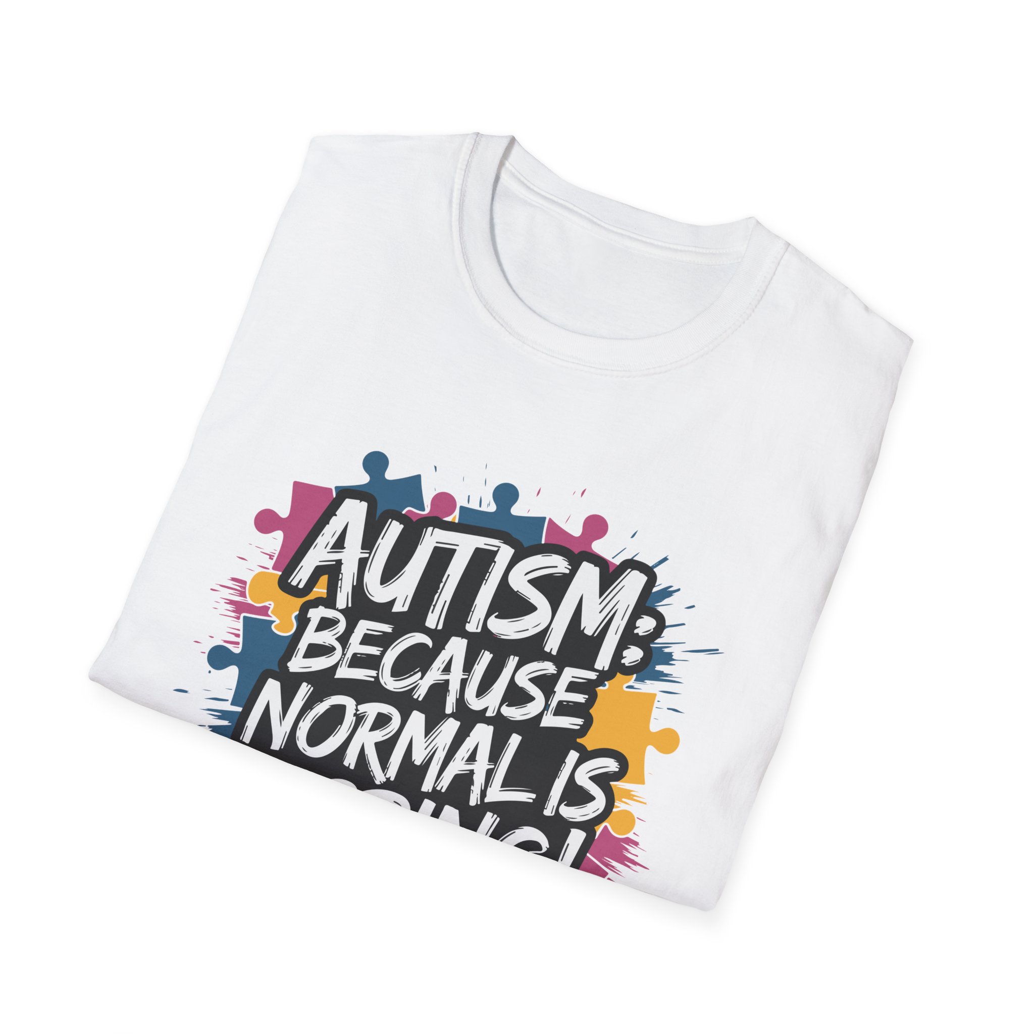 Autism Awareness Softstyle T-Shirt, Unisex Puzzle Piece Tee, Funny Autism Shirt, Gift for Autism Support, Inclusion T-Shirt - Image 4