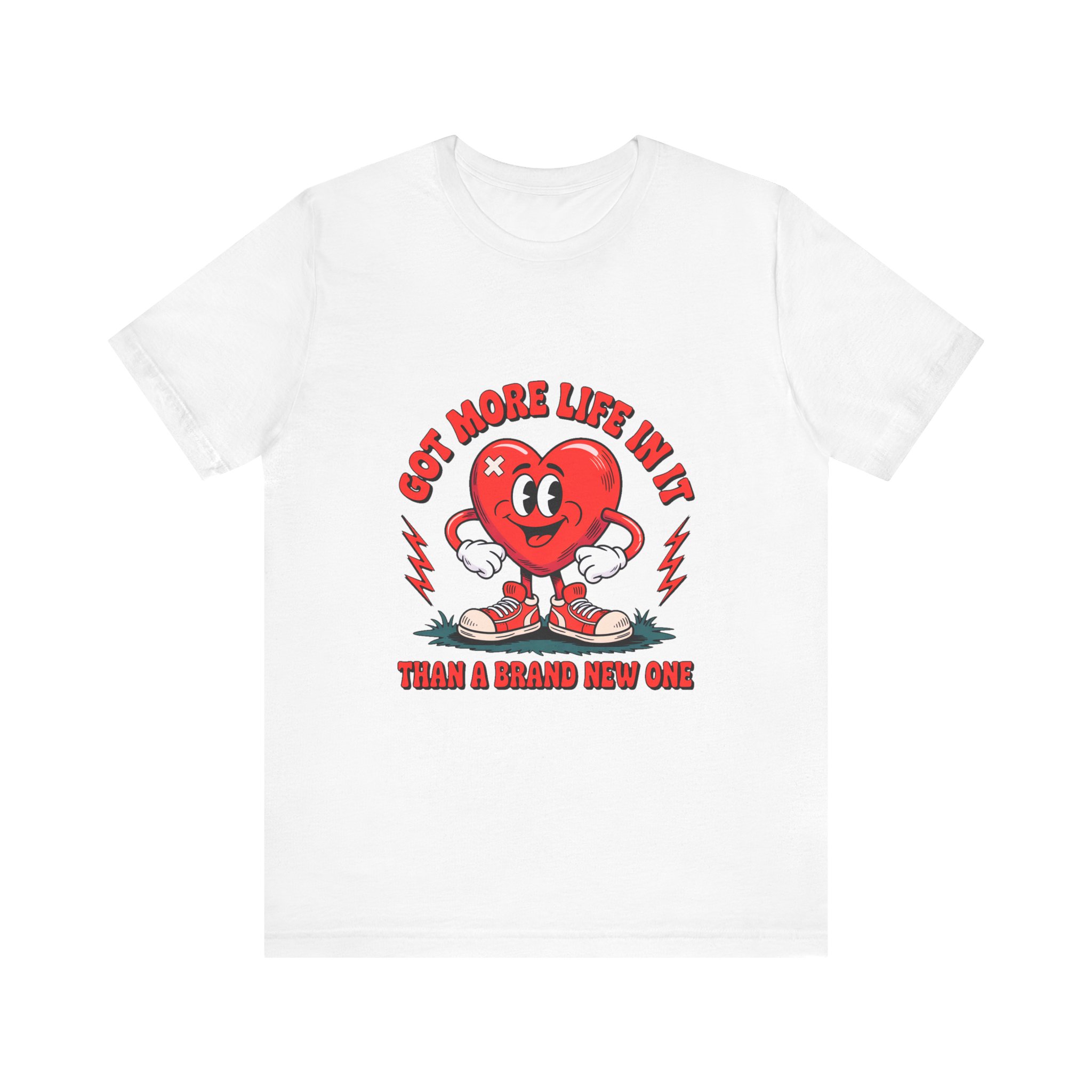 Vintage Comic Heart Tee - More Life Than Brand New, Unisex T-Shirt, Graphic Tee, Gift for Him/Her, Retro Style, Valentine's Day, Casual Wear - Image 13