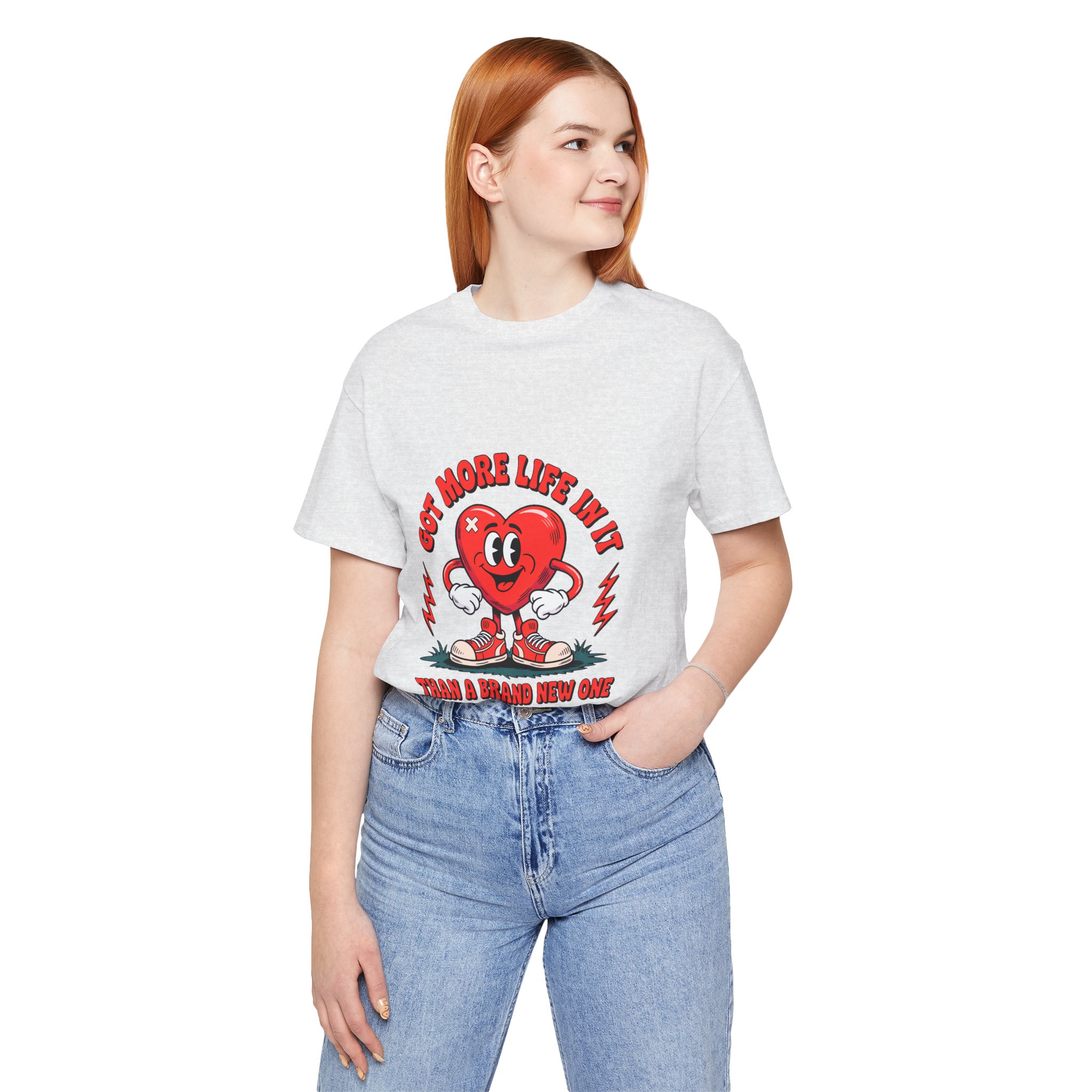 Vintage Comic Heart Tee - More Life Than Brand New, Unisex T-Shirt, Graphic Tee, Gift for Him/Her, Retro Style, Valentine's Day, Casual Wear - Image 23