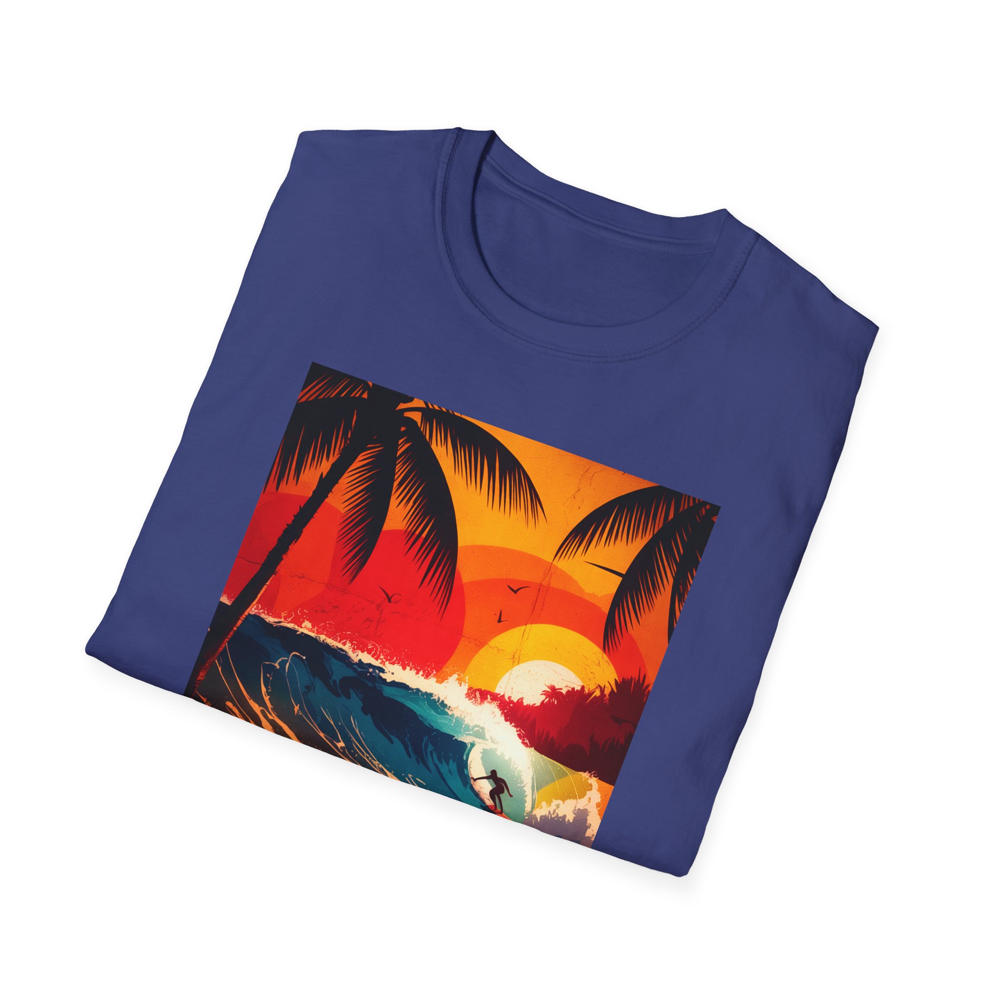 Catch the Wave Summer Vibes T-Shirt, Unisex Softstyle Tee, Beachwear, Vacation Essential, Gift for Surfers - Image 24