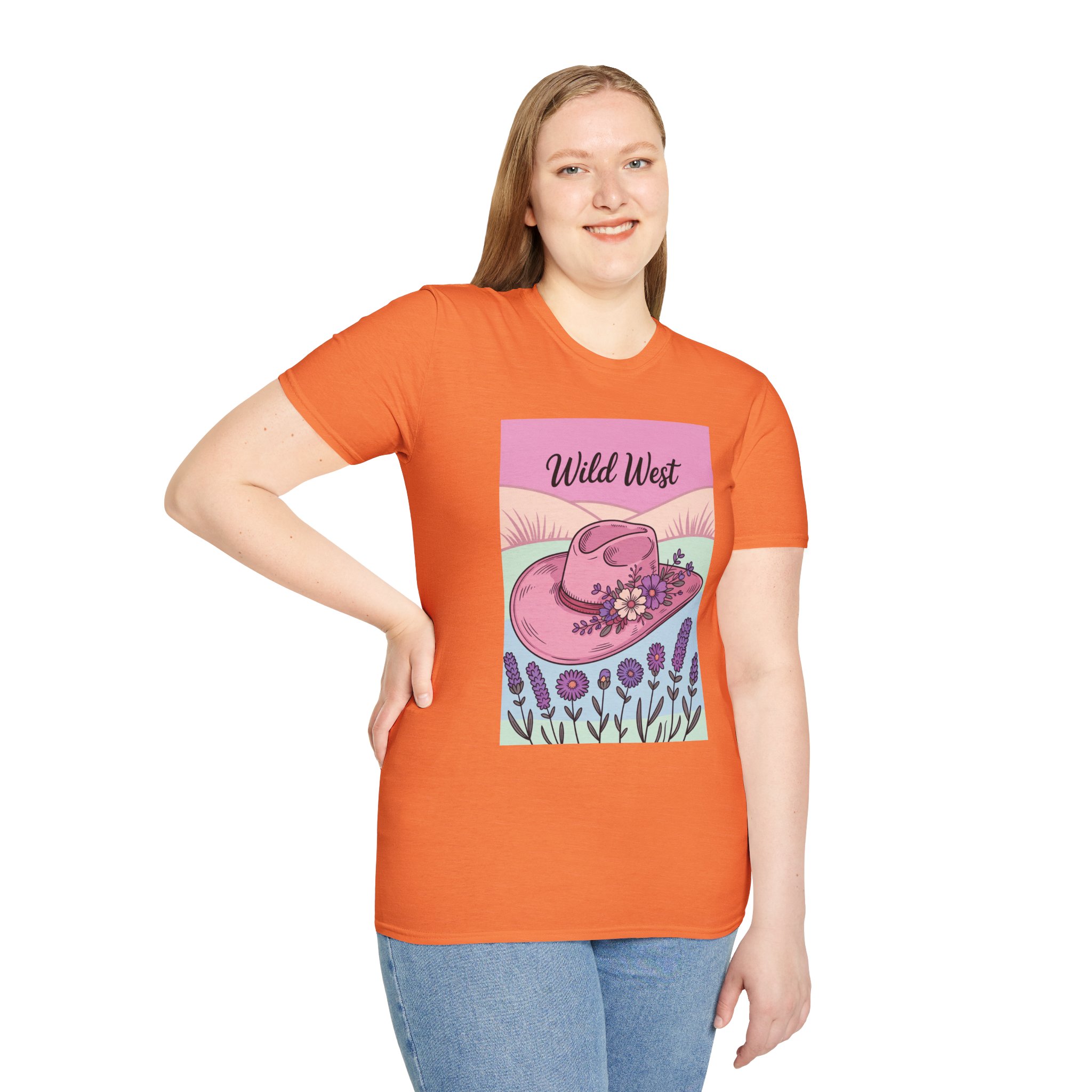 Wild West Floral Unisex Tee | Vintage Cowboy Hat Shirt, Boho Fashion, Western Aesthetic, Casual Summer Wear, Gift for Cowgirl - Image 12