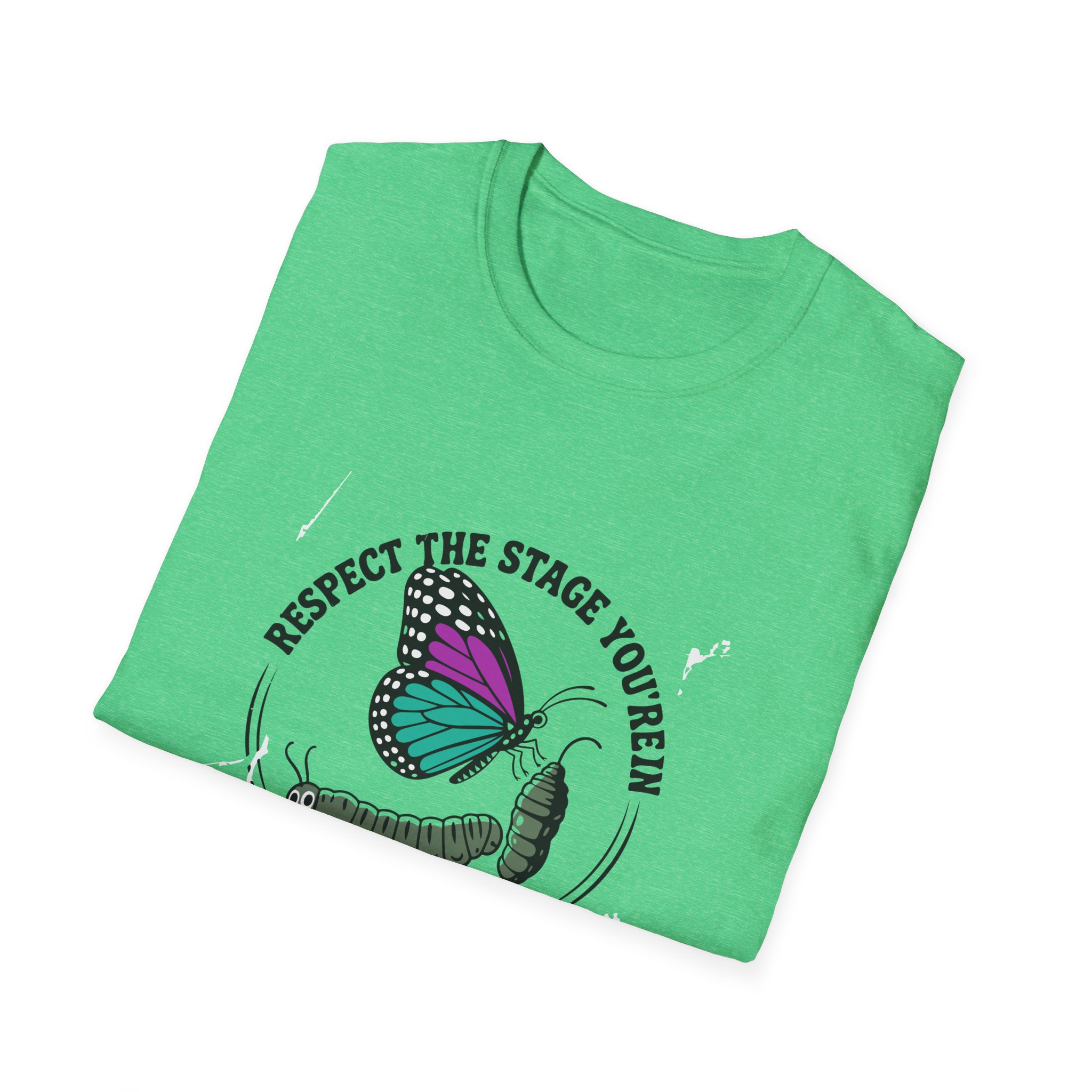 Transformation Process T-Shirt, Inspirational Quote Tee, Nature Lover Gift, Unisex Softstyle Top, Butterfly Art Shirt, - Image 44