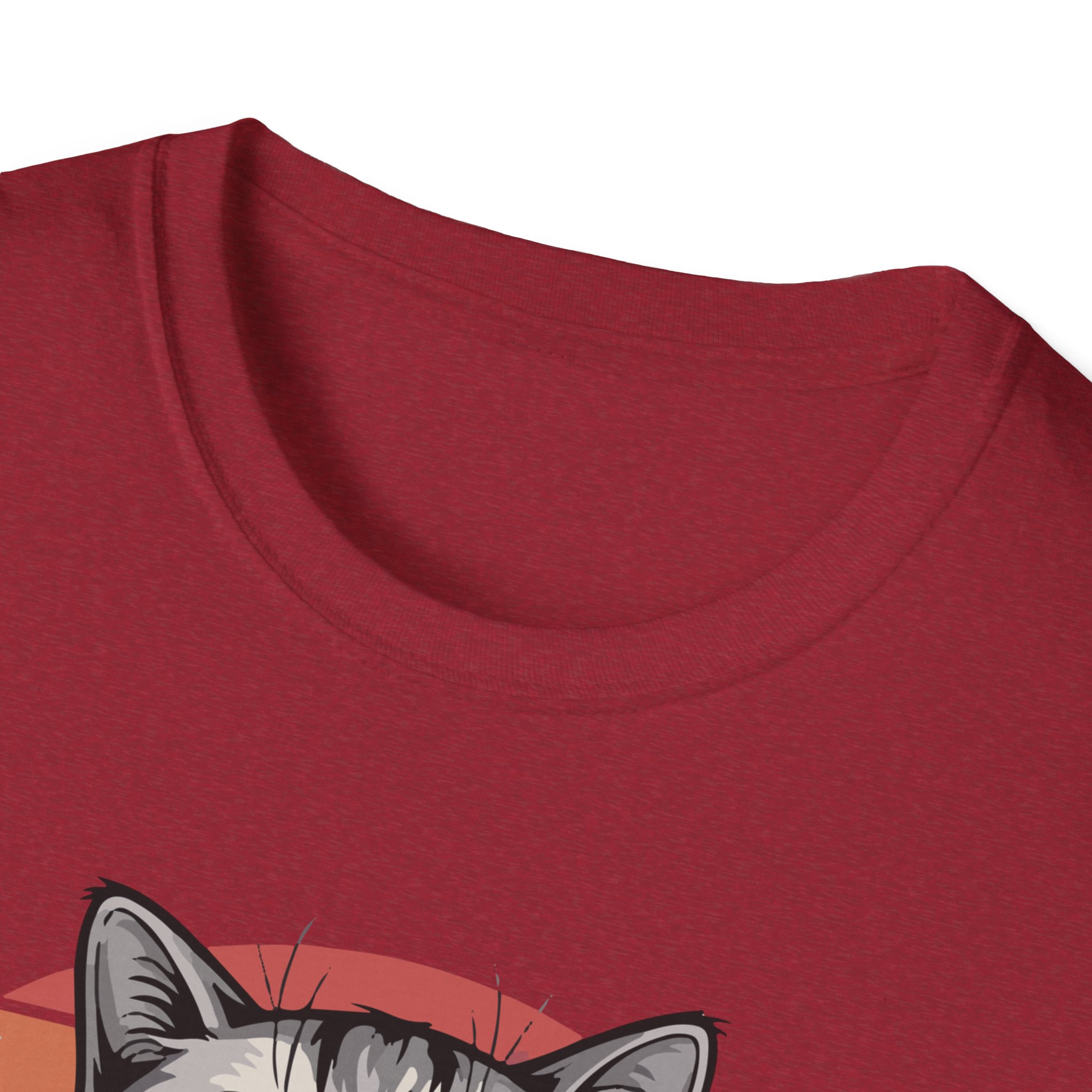Cat Lover Vintage Fine T-Shirt, Cute Cat Graphic Tee, Unisex Softstyle Top, Perfect Gift for Pet Owners, Casual Wear - Image 59