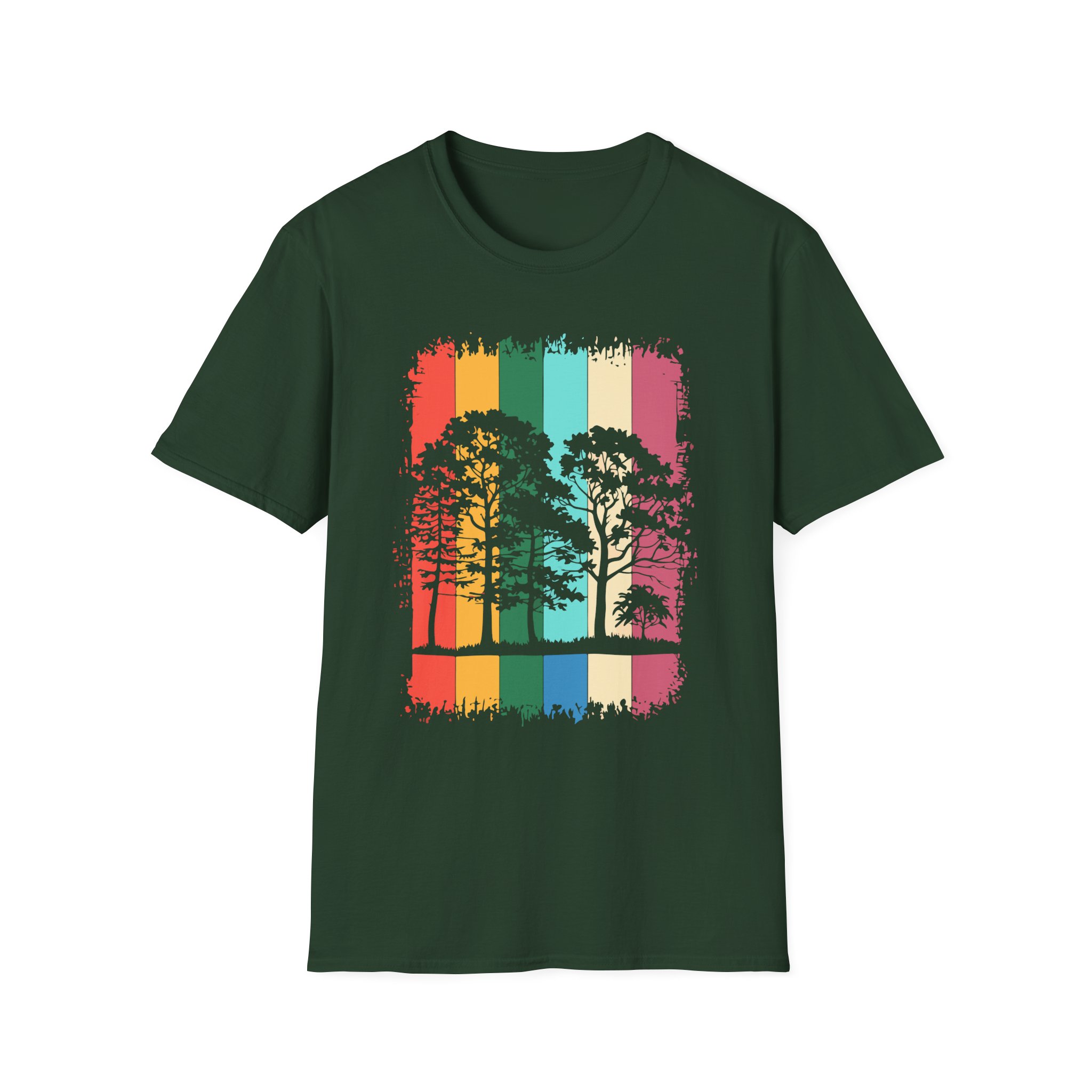 Colorful Nature-Inspired Unisex T-Shirt | Eco-Friendly Tee, Casual Wear, Gift for Nature Lovers, Summer Outfit, Tree - Image 9