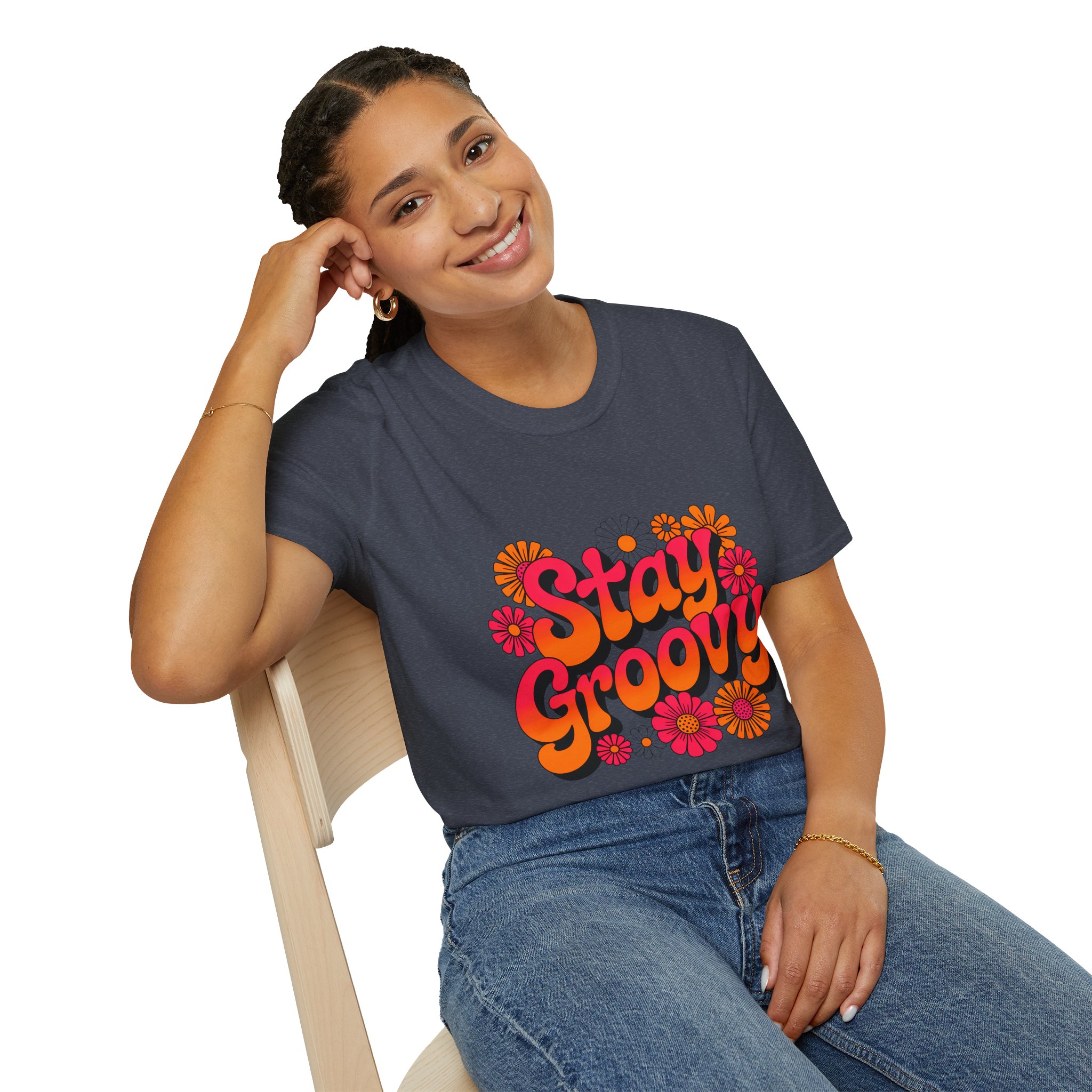 Stay Groovy T-Shirt | Retro Floral Tee | Fun Gift for Friends | Perfect for Summer, Festivals, and Everyday Wear - Image 40