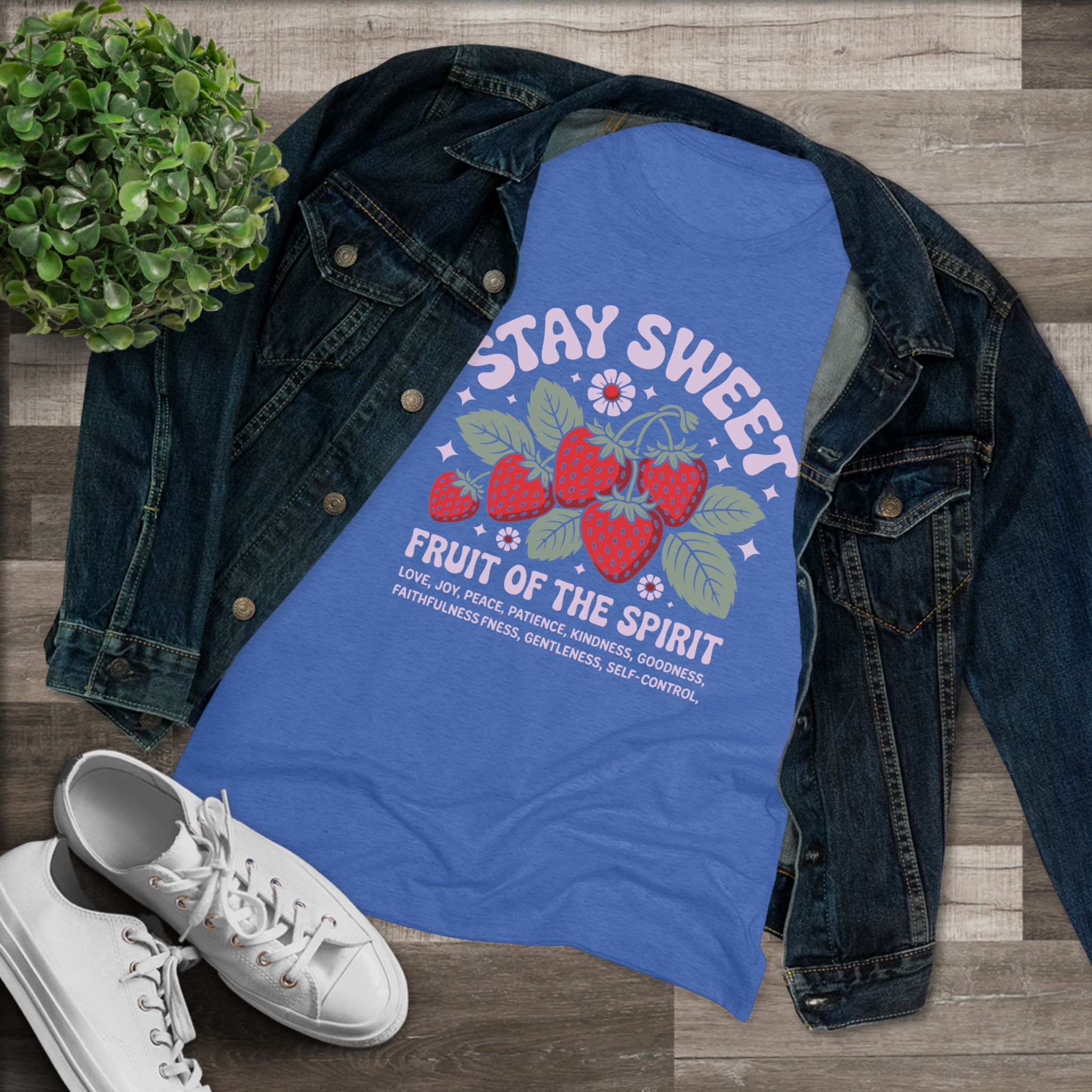 Stay Sweet Women's Triblend Tee, Inspirational Shirt, Faith-Based Gift, Casual Wear, Summer Top, Cute Graphic Tee - Image 7