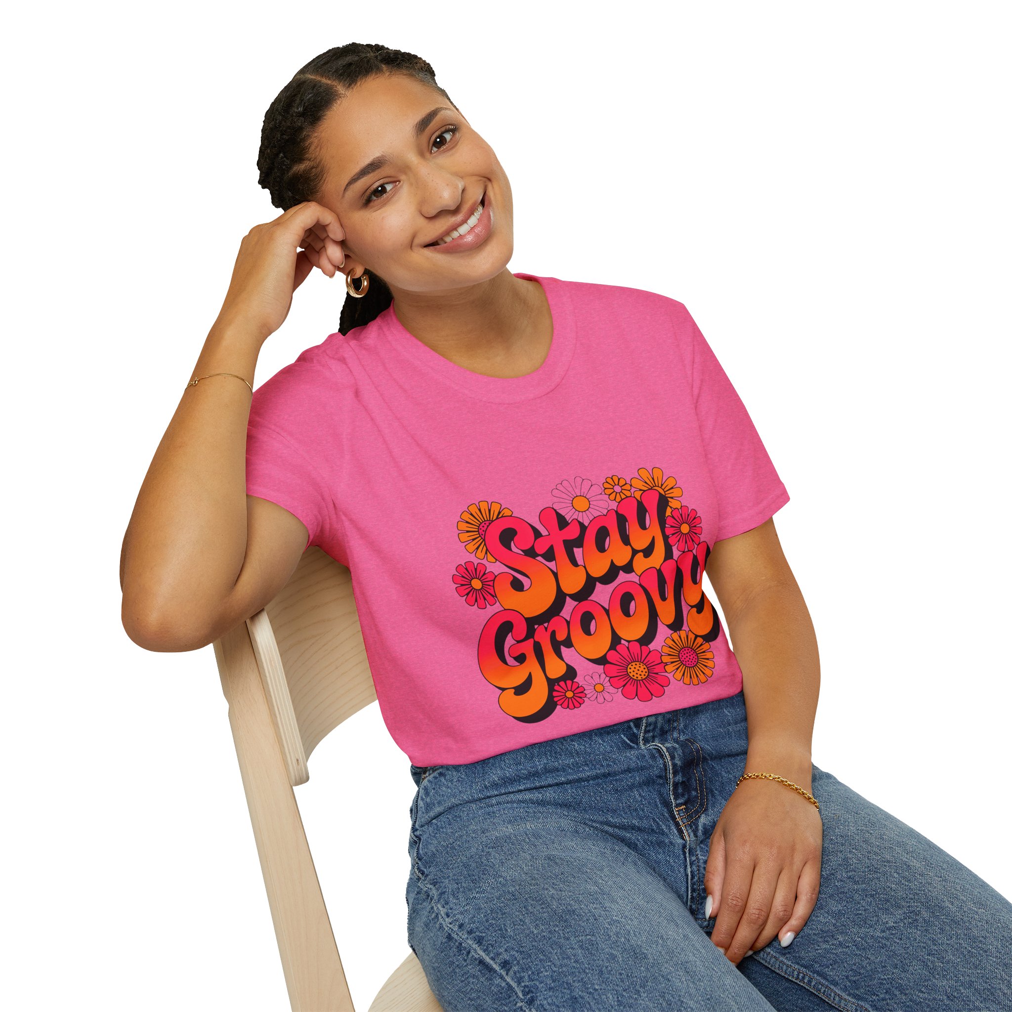 Stay Groovy T-Shirt | Retro Floral Tee | Fun Gift for Friends | Perfect for Summer, Festivals, and Everyday Wear - Image 55
