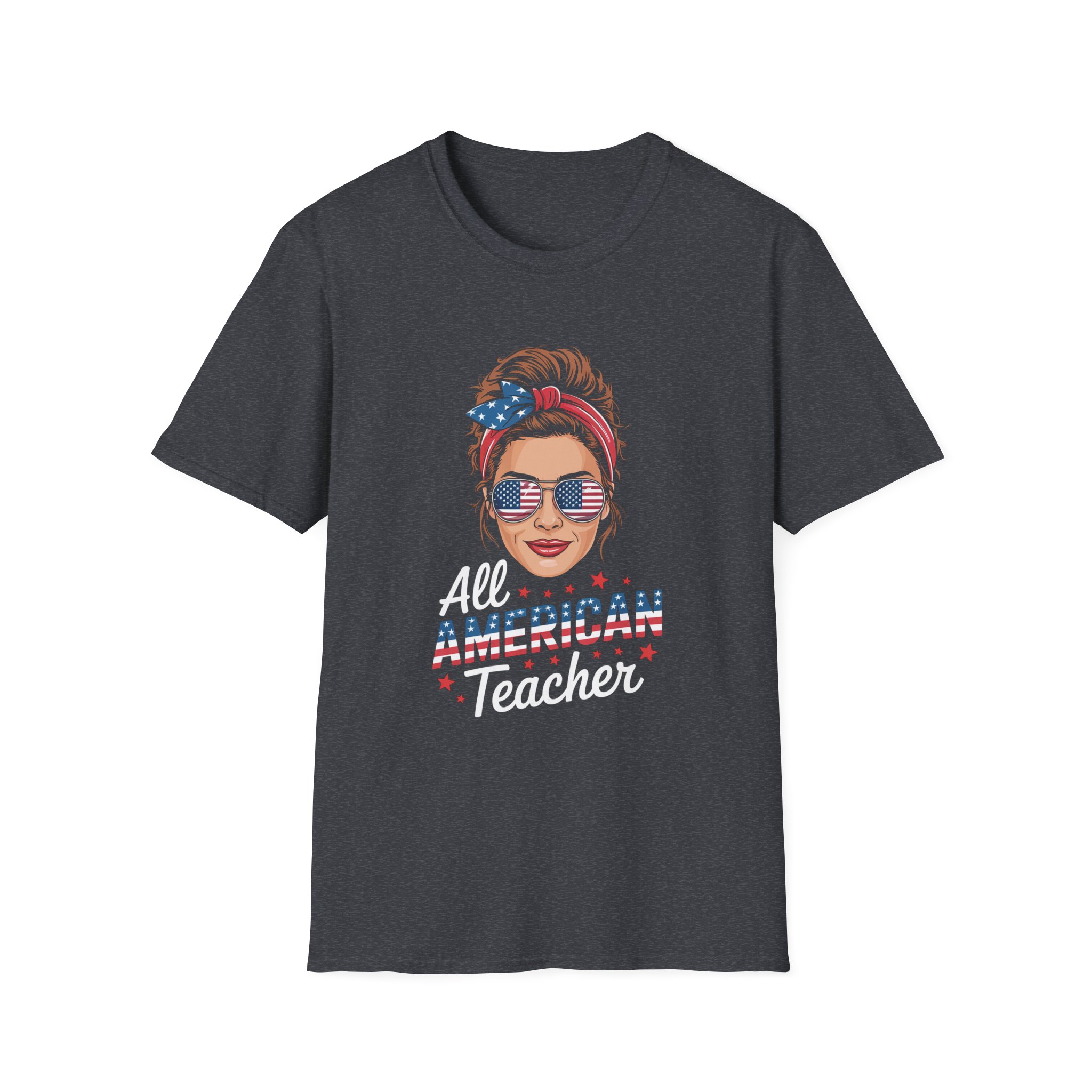 All American Teacher T-Shirt | Patriotic Tee for Educators | Gifts for Teachers | Fourth of July Apparel, Casual Wear - Image 41