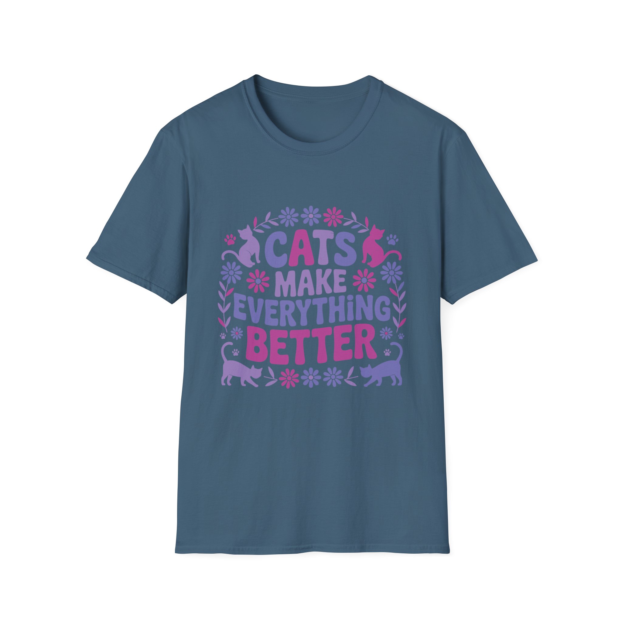 Cats Make Everything Better T-Shirt, Unisex Tee, Cat Lover Gift, Pet Owner Apparel, Cute Animal Shirt, Fun Graphic Top - Image 41