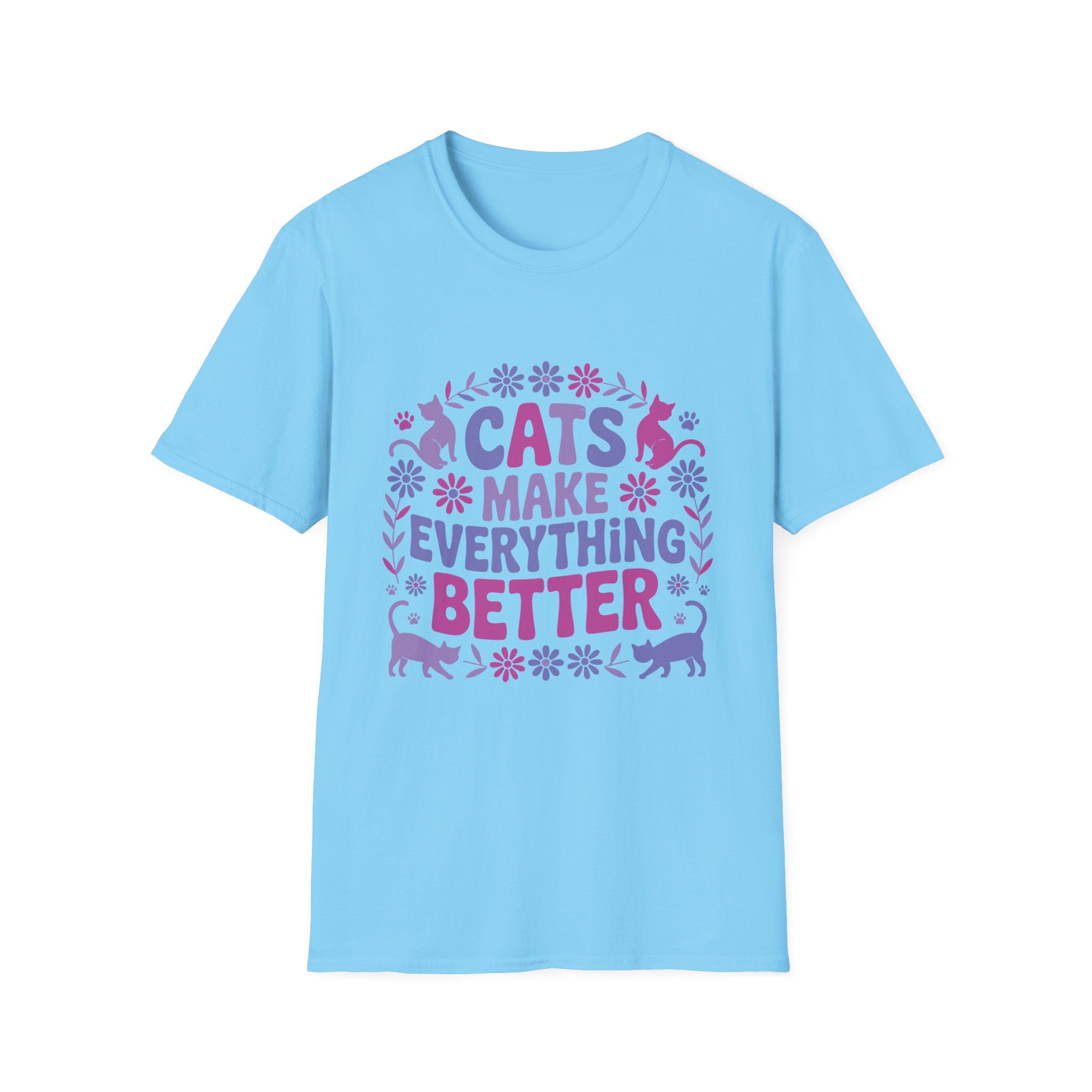 Cats Make Everything Better T-Shirt, Unisex Tee, Cat Lover Gift, Pet Owner Apparel, Cute Animal Shirt, Fun Graphic Top - Image 29