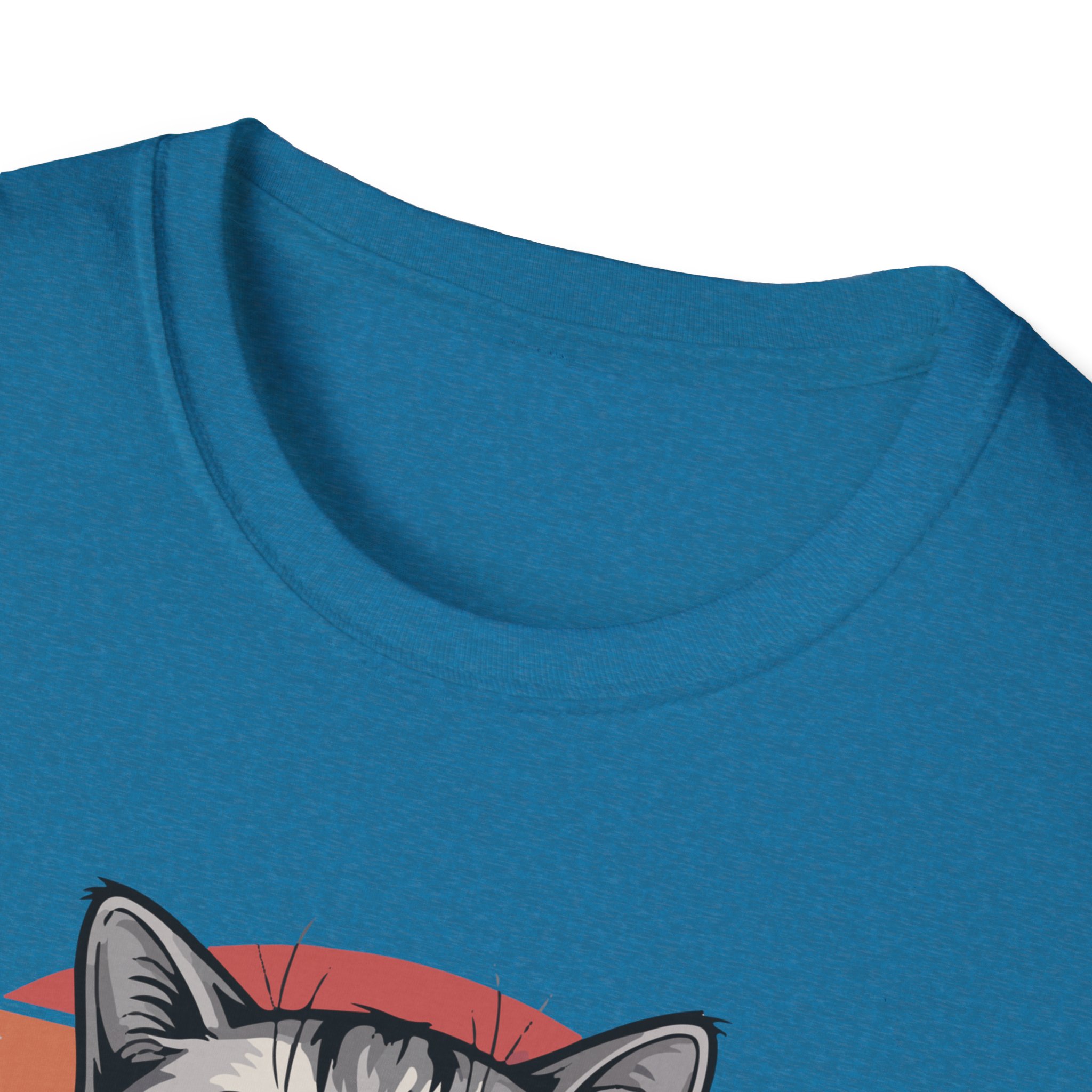 Cat Lover Vintage Fine T-Shirt, Cute Cat Graphic Tee, Unisex Softstyle Top, Perfect Gift for Pet Owners, Casual Wear - Image 35