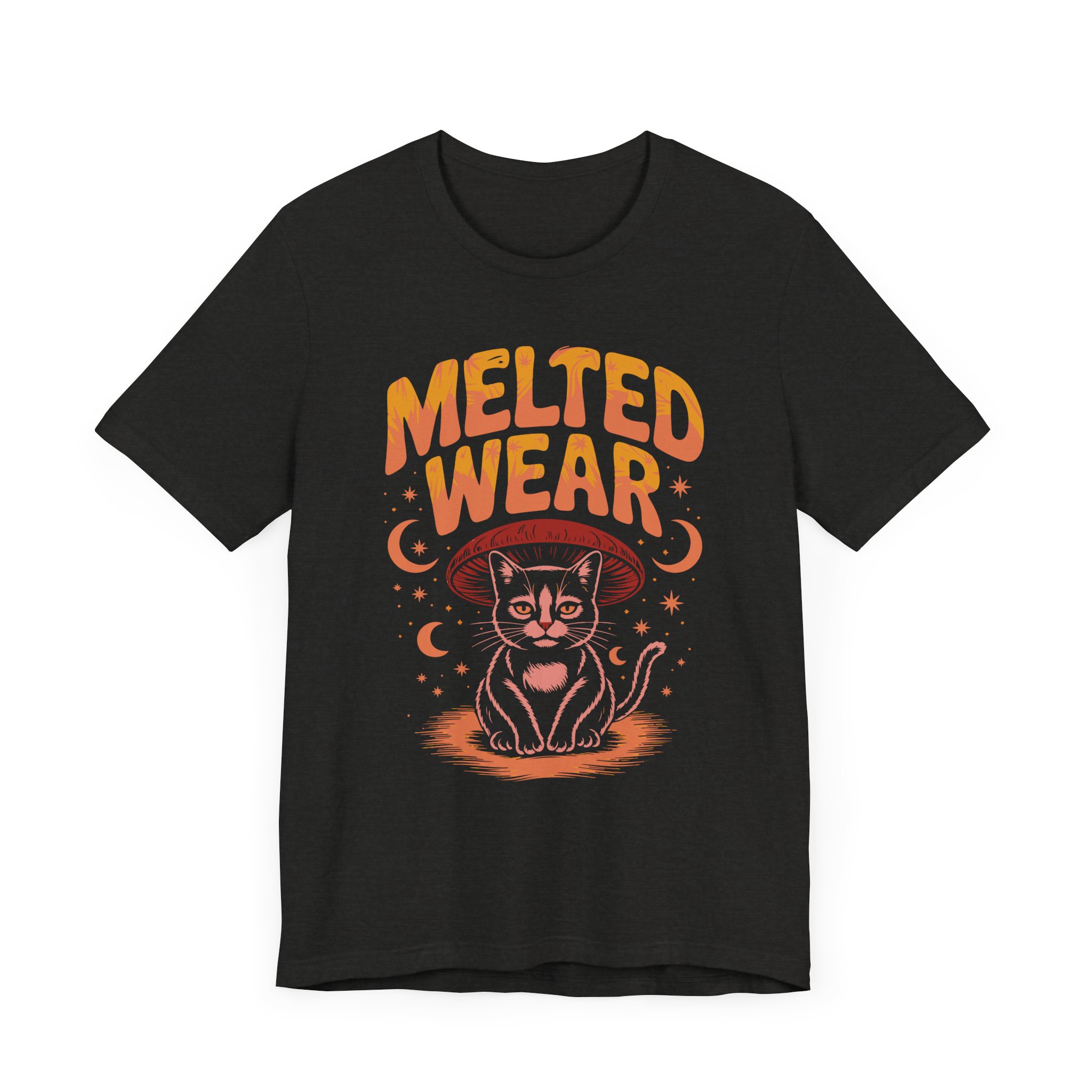 Melted Wear Cat Tee | Unisex Short Sleeve Shirt for Cat Lovers, Cozy Gift, Halloween, Casual Style, Retro Vibe, Fun Graphic - Image 7