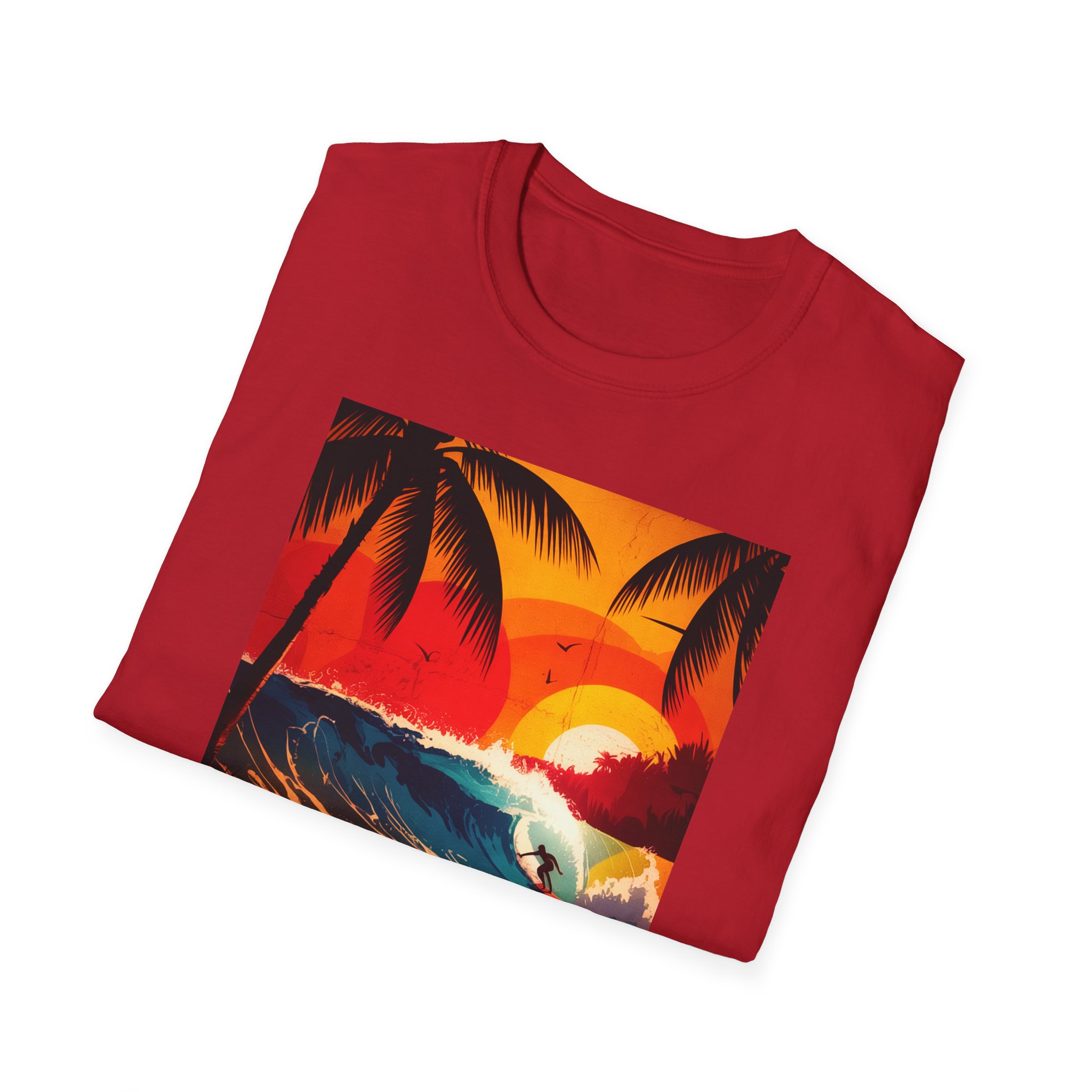 Catch the Wave Summer Vibes T-Shirt, Unisex Softstyle Tee, Beachwear, Vacation Essential, Gift for Surfers - Image 48