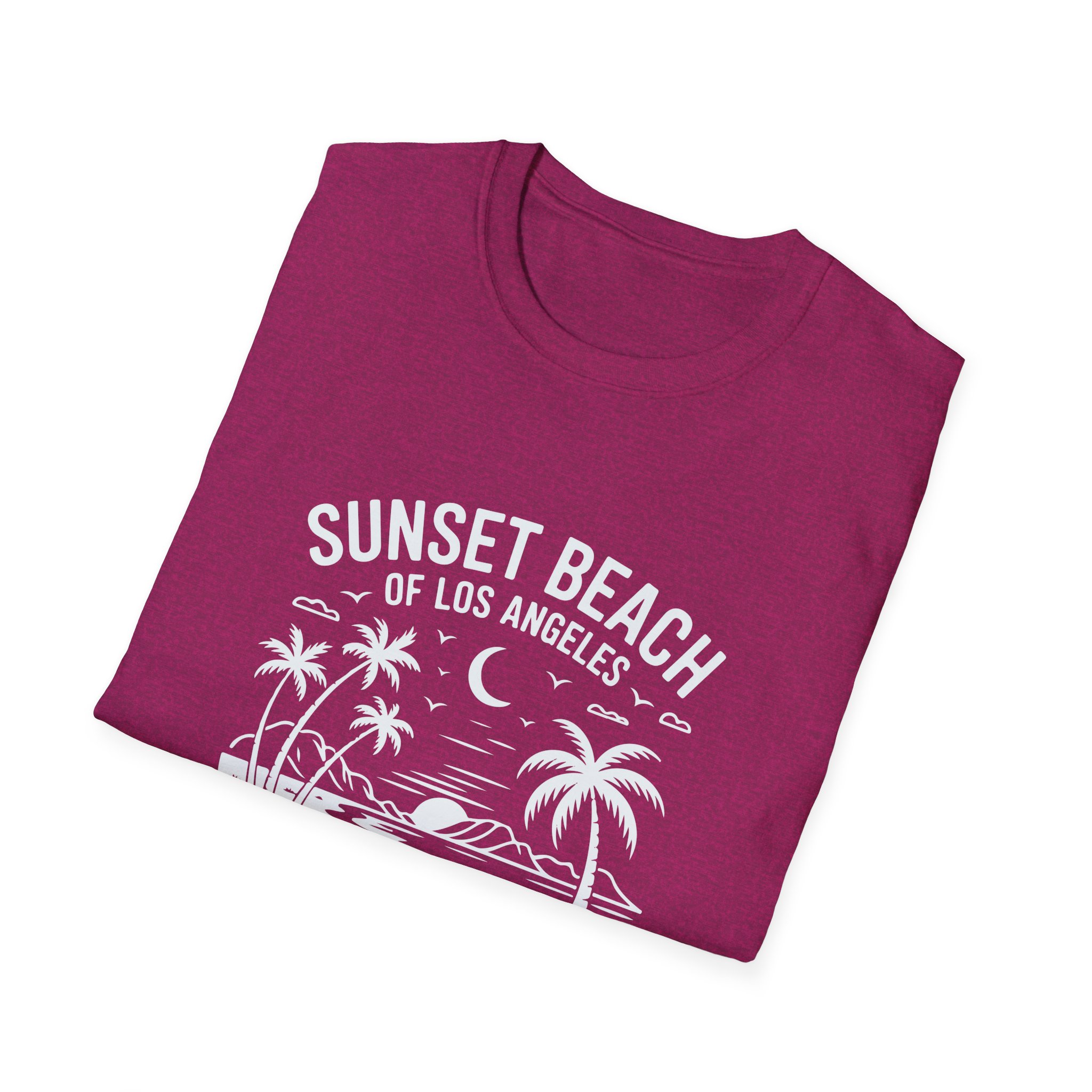 Sunset Beach Unisex T-Shirt | Softstyle Tee for Beach Lovers, Summer Vibes, Casual Wear, Vacation Apparel, Gift Idea - Image 4