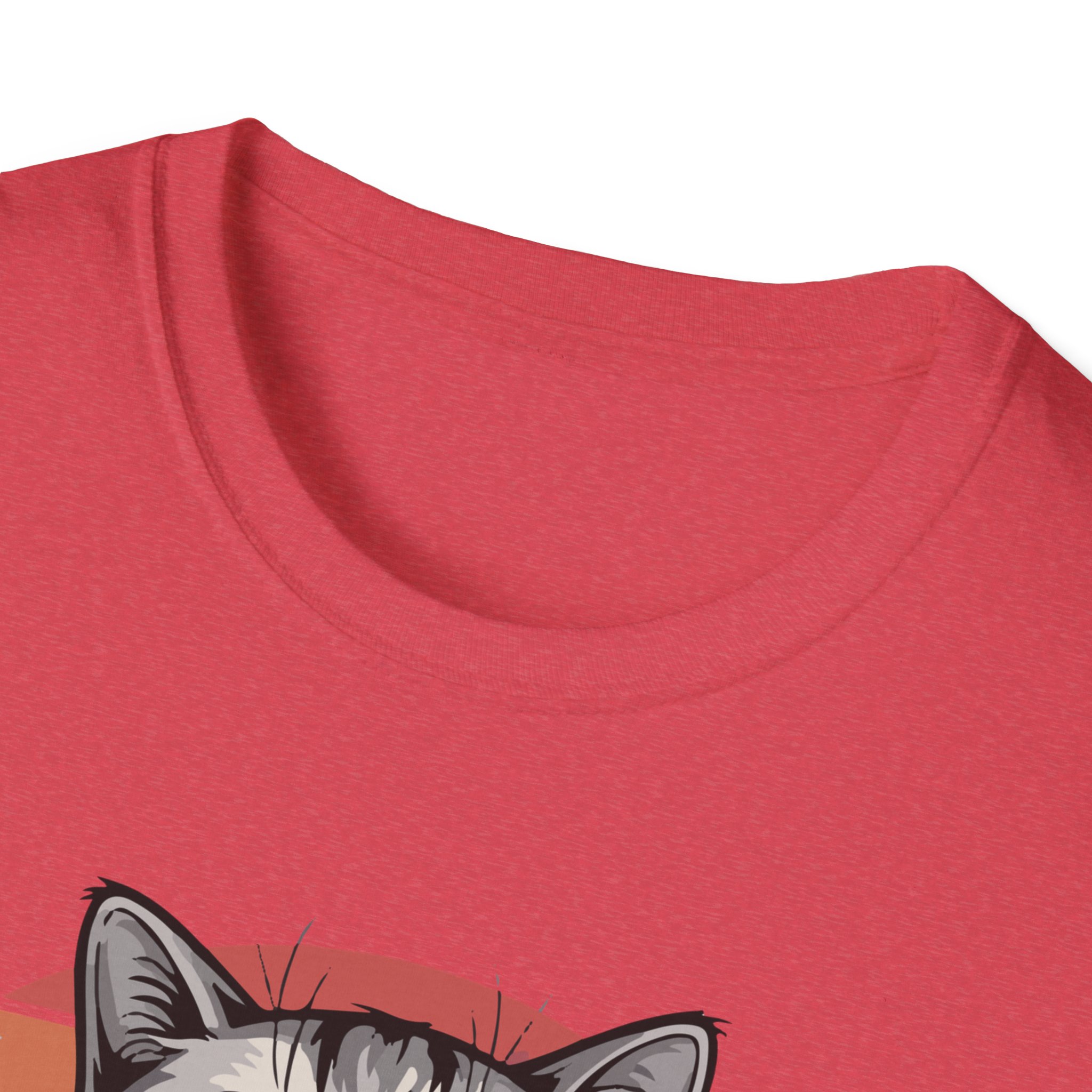 Cat Lover Vintage Fine T-Shirt, Cute Cat Graphic Tee, Unisex Softstyle Top, Perfect Gift for Pet Owners, Casual Wear - Image 55