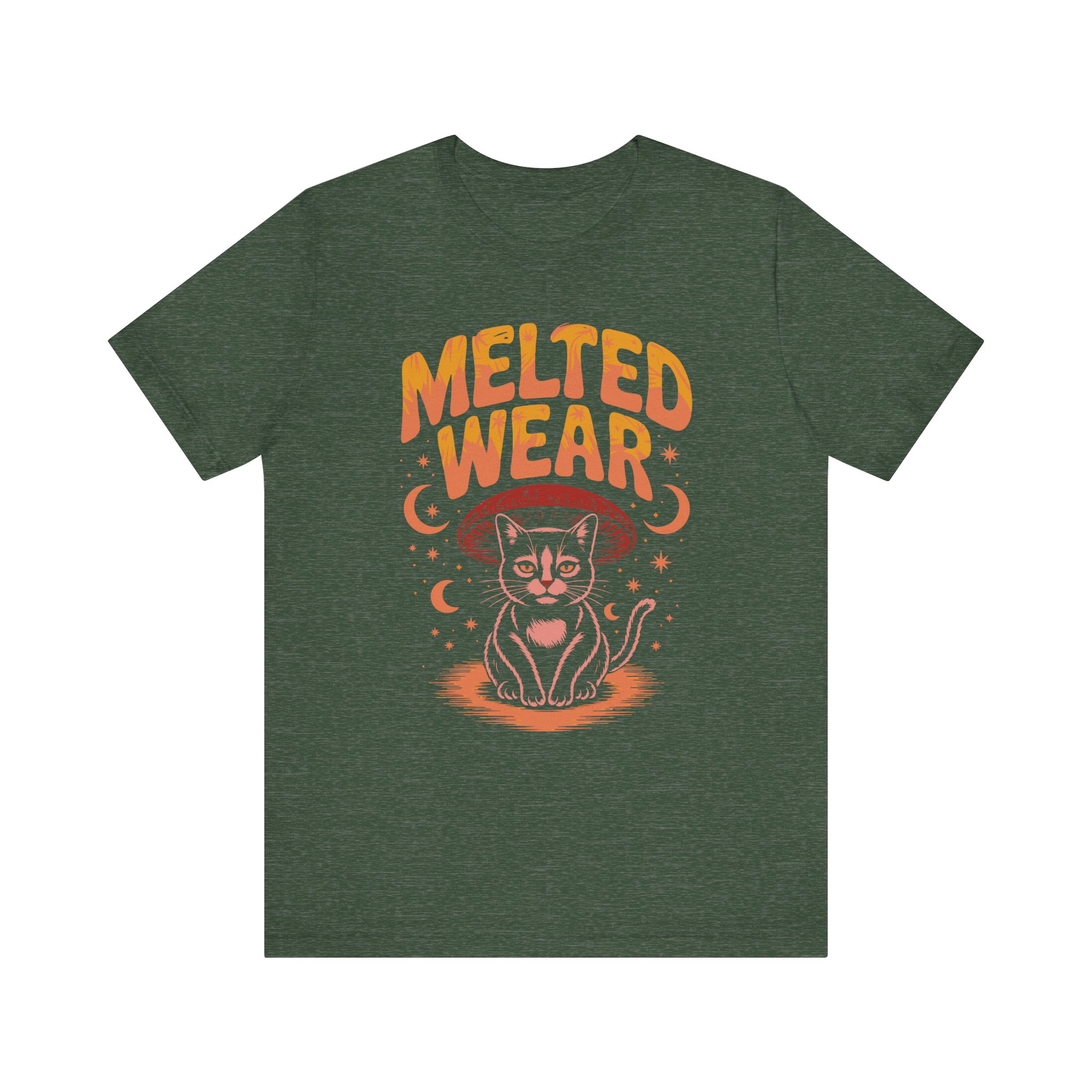 Melted Wear Cat Tee | Unisex Short Sleeve Shirt for Cat Lovers, Cozy Gift, Halloween, Casual Style, Retro Vibe, Fun Graphic - Image 17