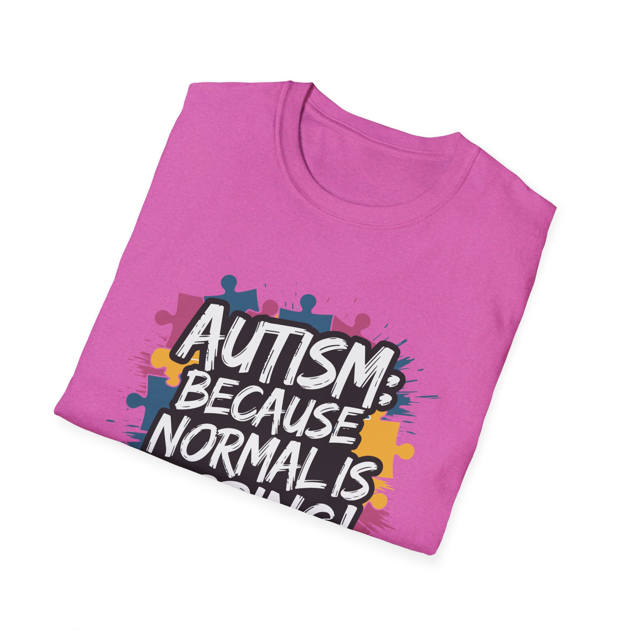 Autism Awareness Softstyle T-Shirt, Unisex Puzzle Piece Tee, Funny Autism Shirt, Gift for Autism Support, Inclusion T-Shirt - Image 64
