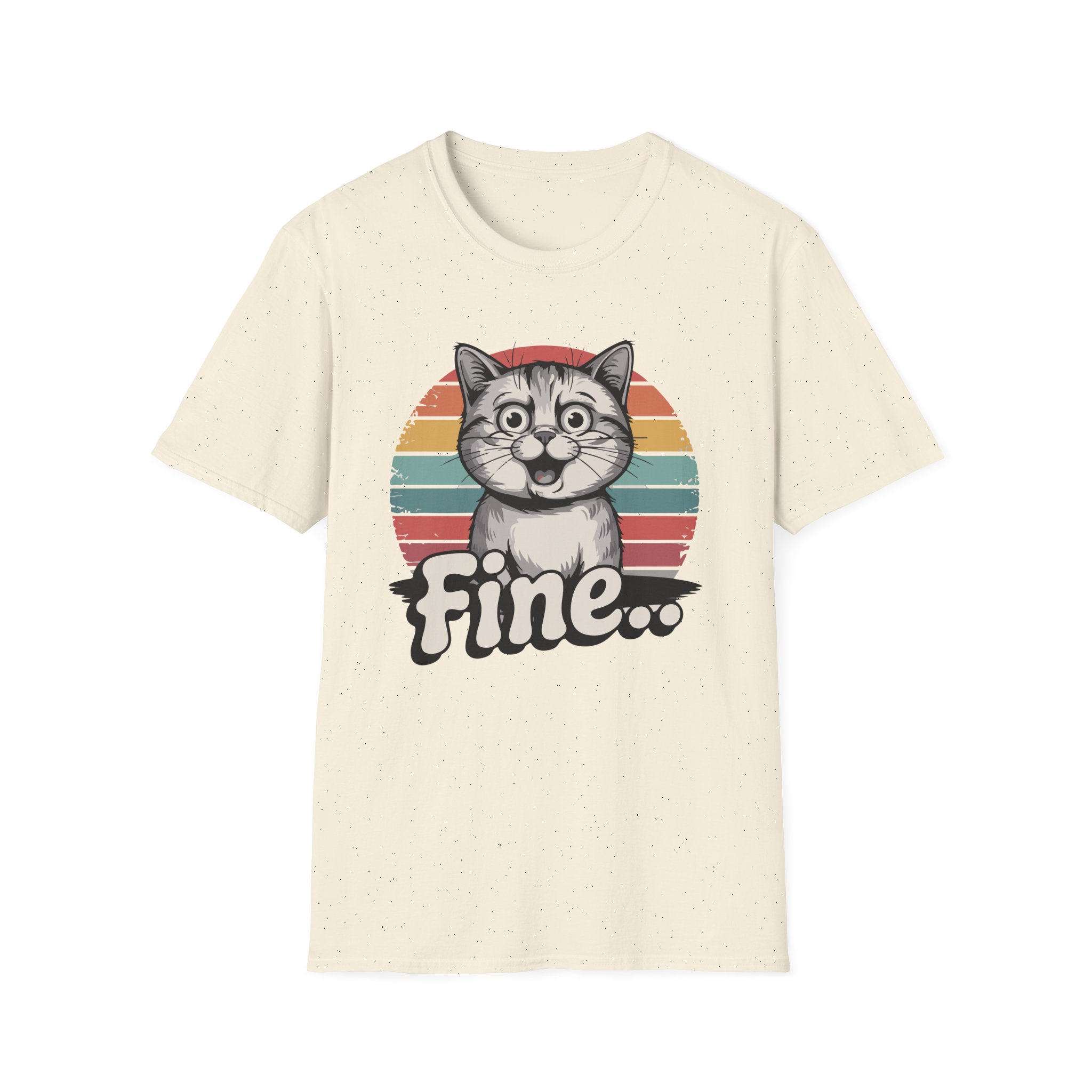 Cat Lover Vintage Fine T-Shirt, Cute Cat Graphic Tee, Unisex Softstyle Top, Perfect Gift for Pet Owners, Casual Wear - Image 9