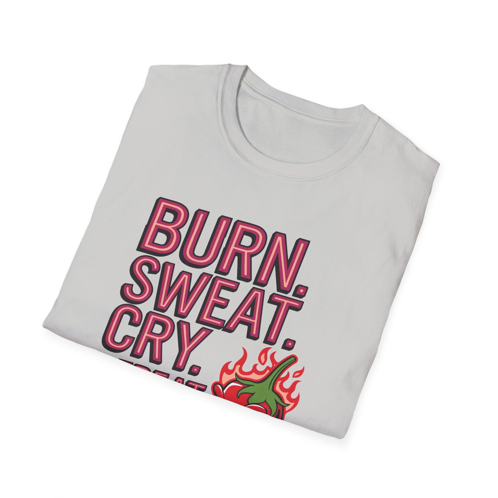 Funny Fitness T-Shirt - "BURN.SWEAT.CRY.REPEAT", Gym Wear, Workout Tee, Motivational Shirt, Activewear - Image 12
