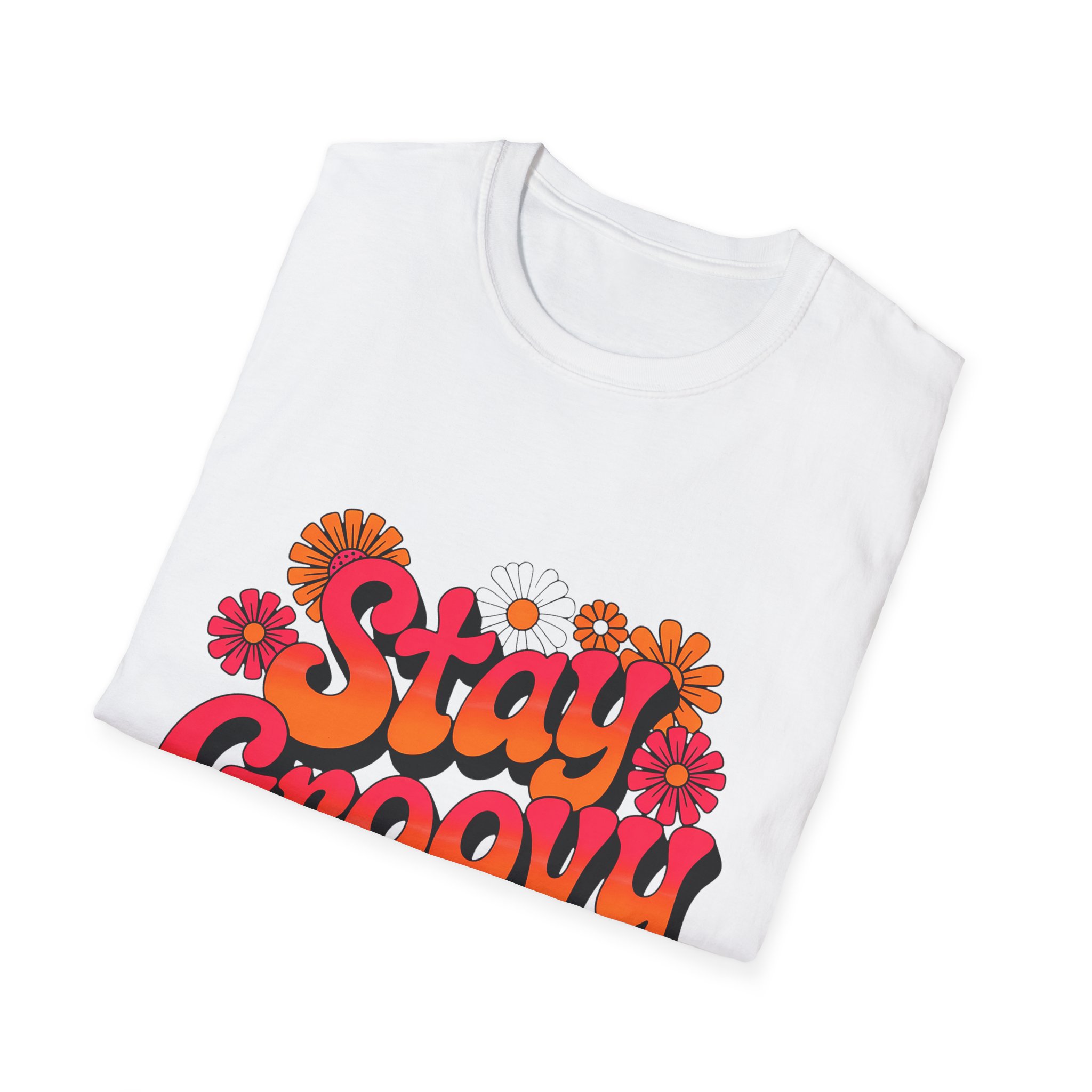 Stay Groovy T-Shirt | Retro Floral Tee | Fun Gift for Friends | Perfect for Summer, Festivals, and Everyday Wear - Image 9