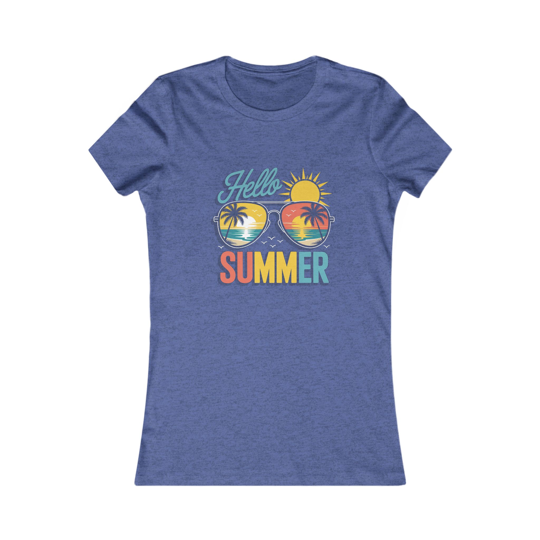 Hello Summer Women's Tee, Summer T-Shirt, Vacation Shirt, Beach Wear, Trendy Graphic Tee