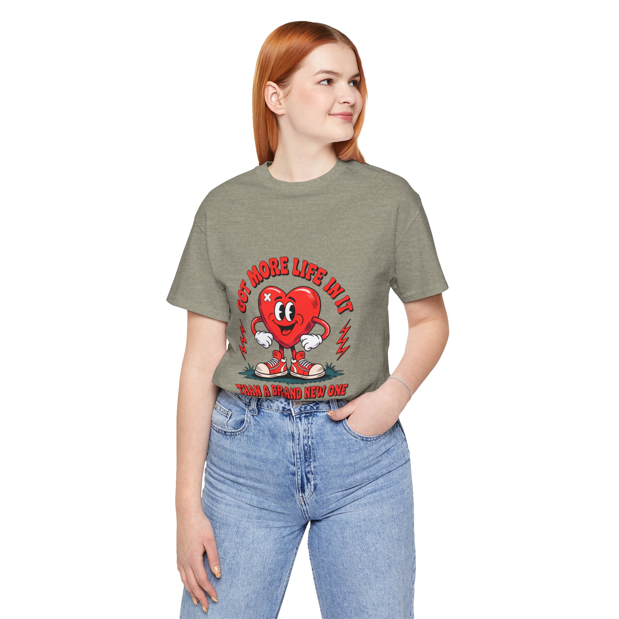 Vintage Comic Heart Tee - More Life Than Brand New, Unisex T-Shirt, Graphic Tee, Gift for Him/Her, Retro Style, Valentine's Day, Casual Wear - Image 53