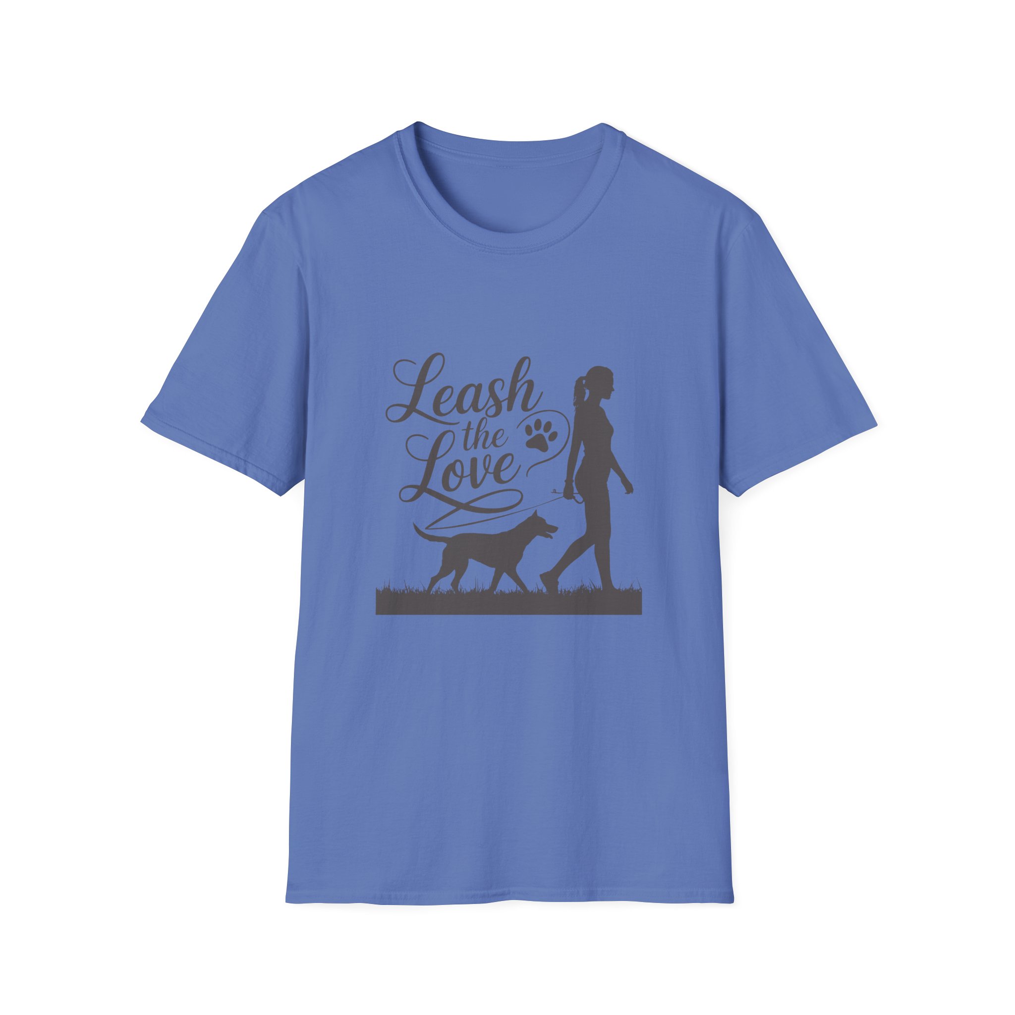 Leash the Love T-Shirt, Pet Lover Gift, Dog Walking Tee, Animal Theme Apparel, Unisex Softstyle Shirt - Image 49
