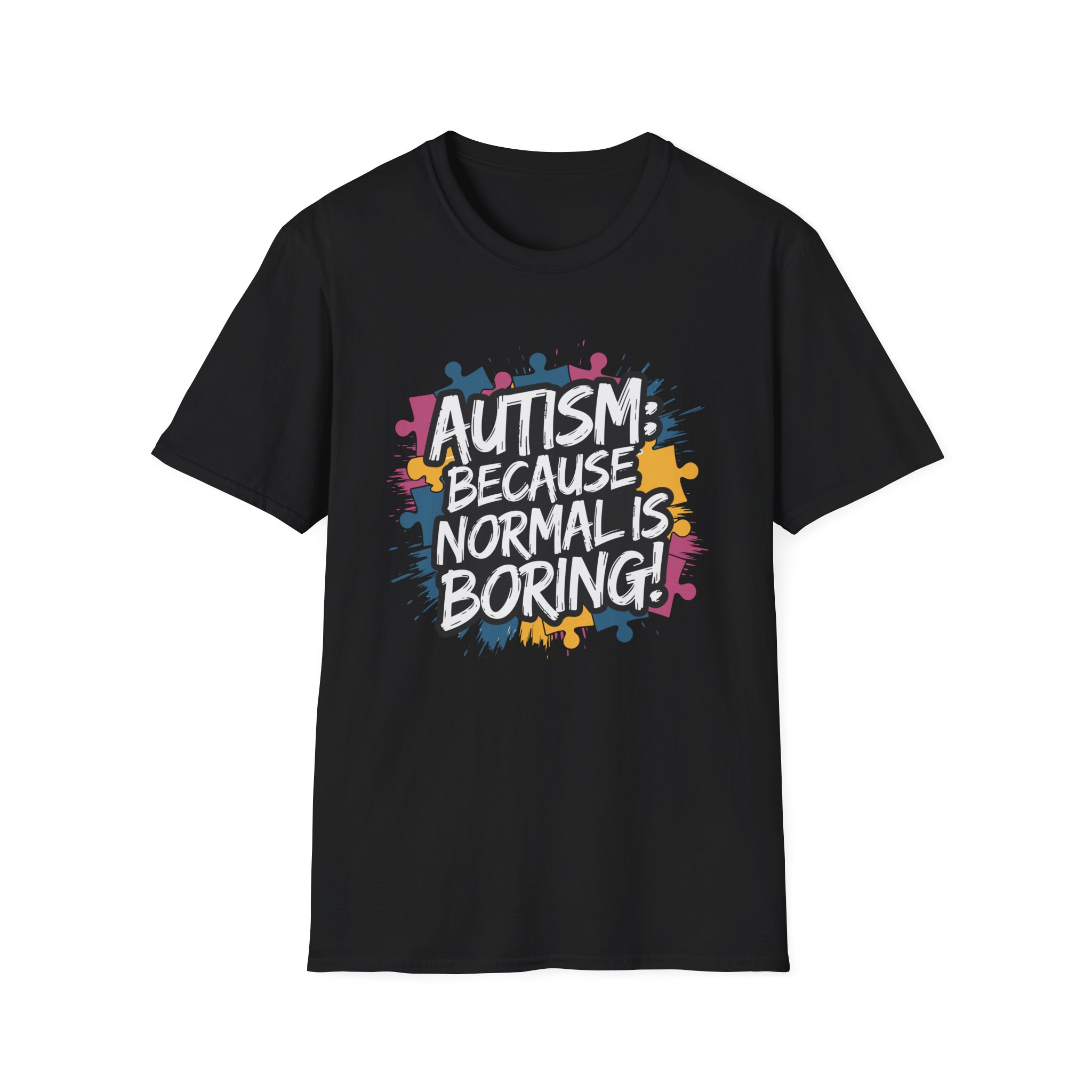 Autism Awareness Softstyle T-Shirt, Unisex Puzzle Piece Tee, Funny Autism Shirt, Gift for Autism Support, Inclusion T-Shirt - Image 5