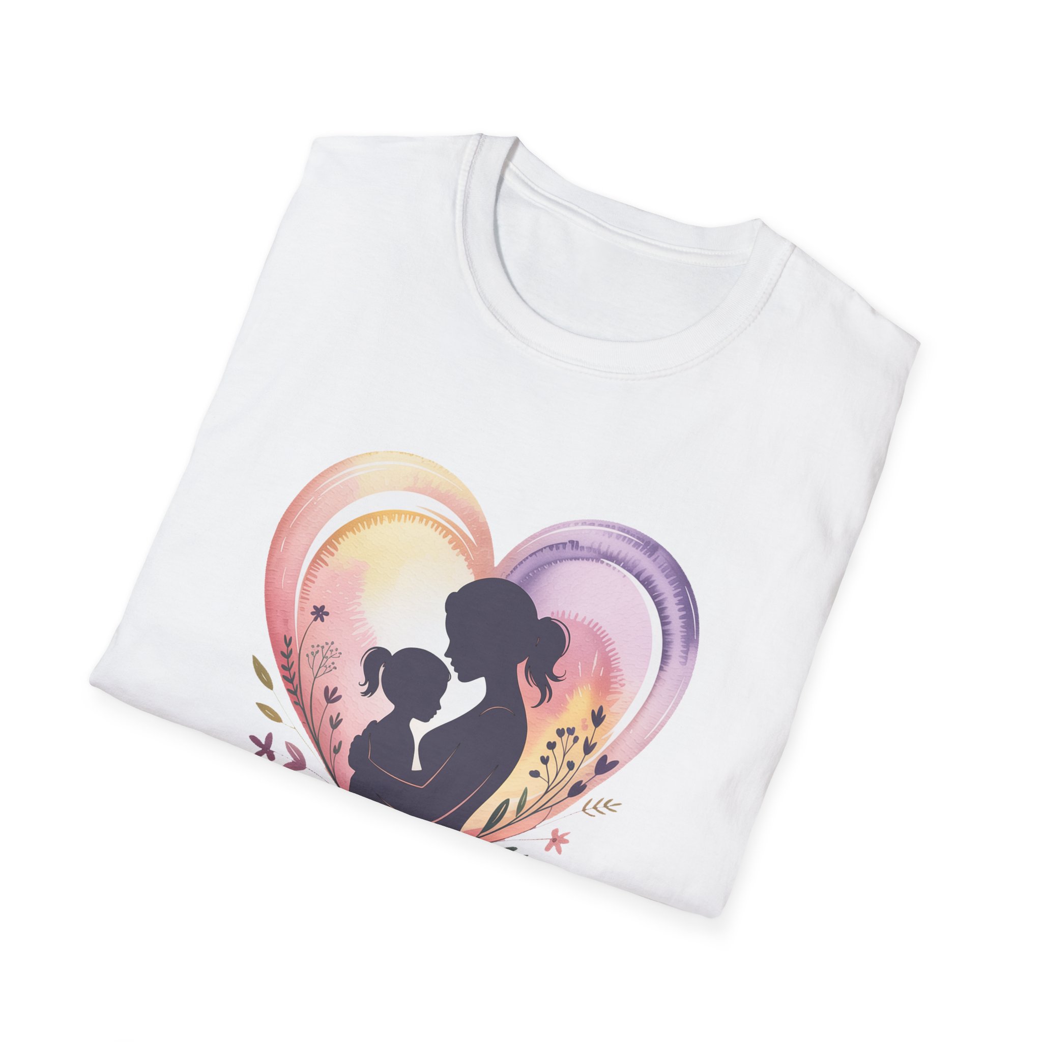 Mother's Love T-Shirt, Unisex Tee, Gift for Mom, Heart Design, Mother's Day Gift, Family Love Shirt - Image 4