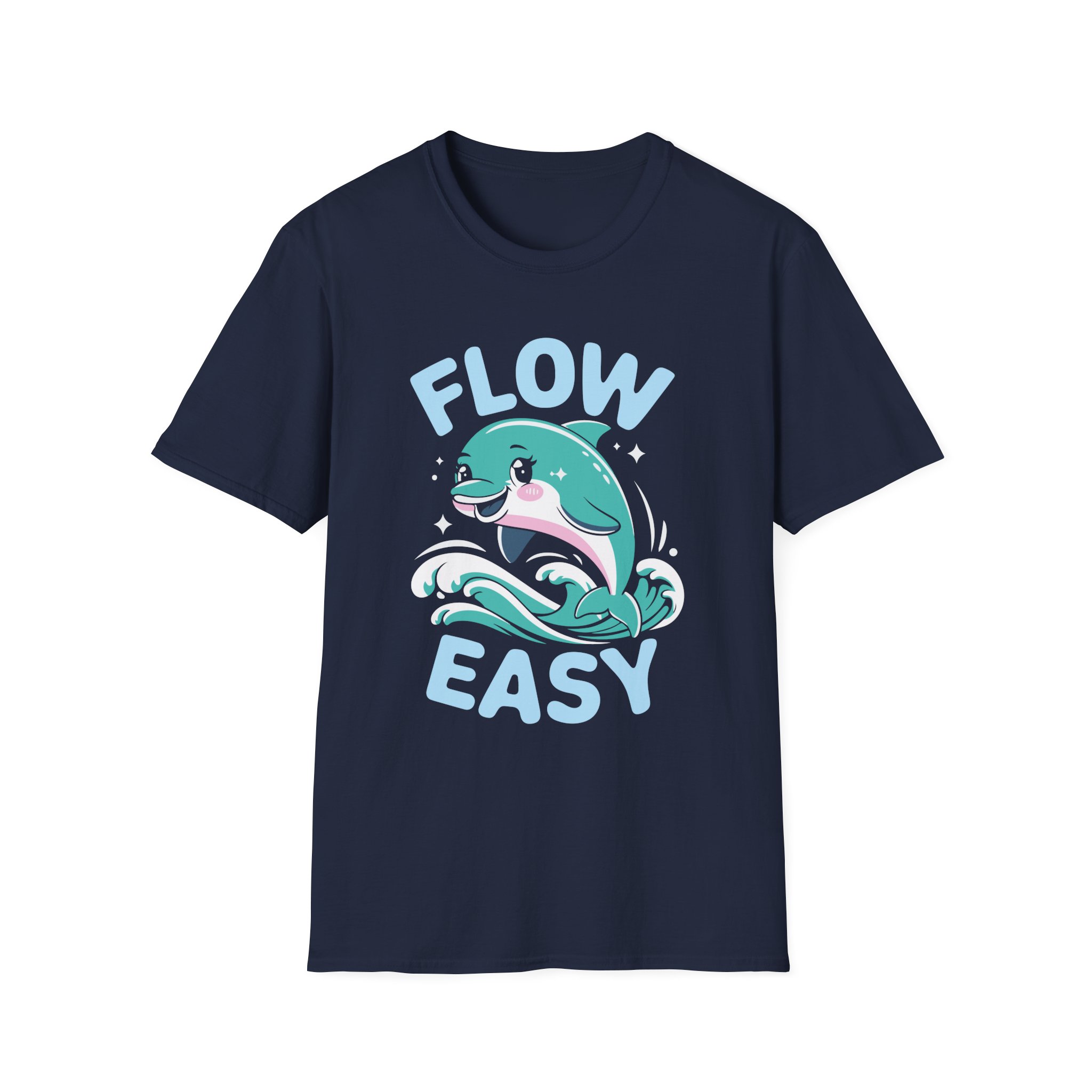 Charming Dolphin T-Shirt - Flow Easy, Fun Gift, Ocean Lover Apparel, Relaxed Fit, Summer Vibes, Casual Wear - Image 45