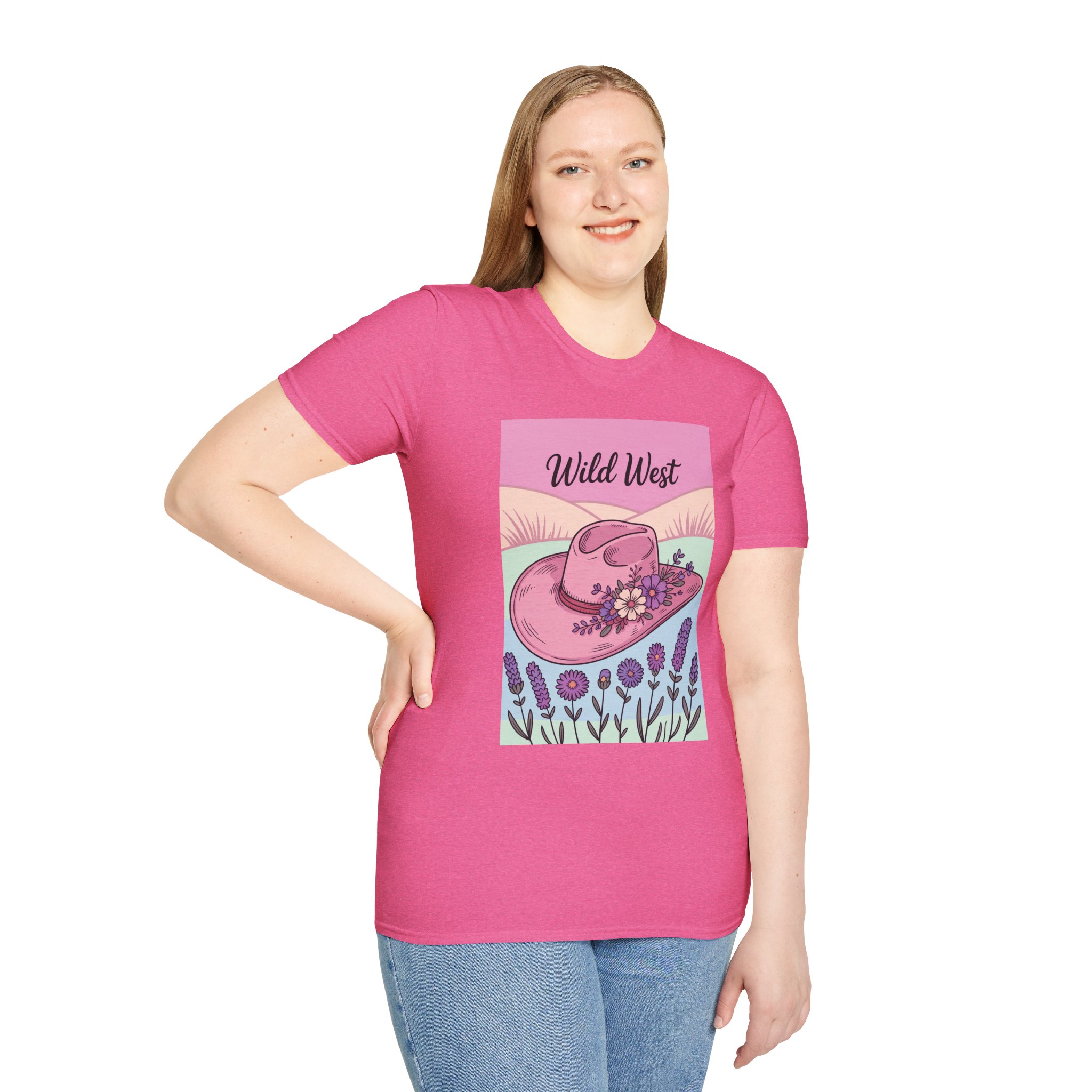 Wild West Floral Unisex Tee | Vintage Cowboy Hat Shirt, Boho Fashion, Western Aesthetic, Casual Summer Wear, Gift for Cowgirl - Image 96