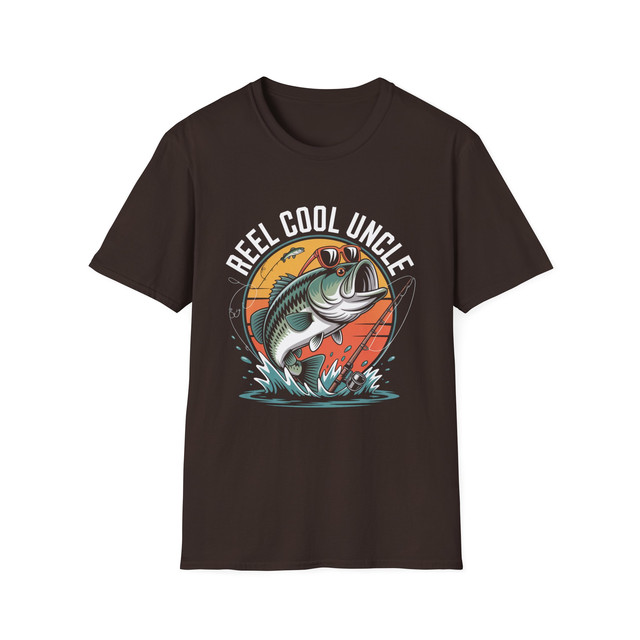 Reel Cool Uncle Fishing T-Shirt | Casual Gift for Fishermen, Outdoor Apparel, Summer Style, Birthday, Father's Day - Image 9