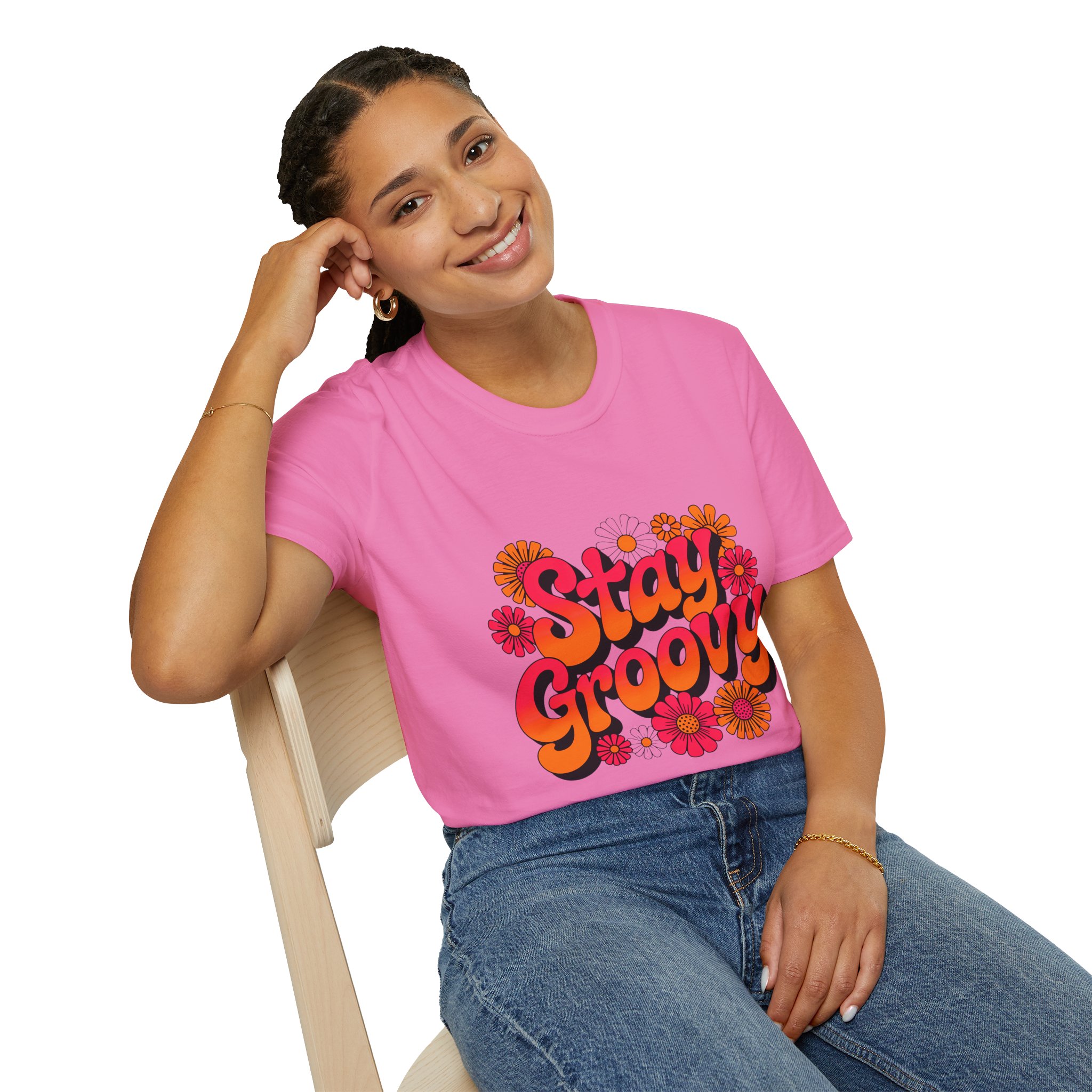Stay Groovy T-Shirt | Retro Floral Tee | Fun Gift for Friends | Perfect for Summer, Festivals, and Everyday Wear - Image 65