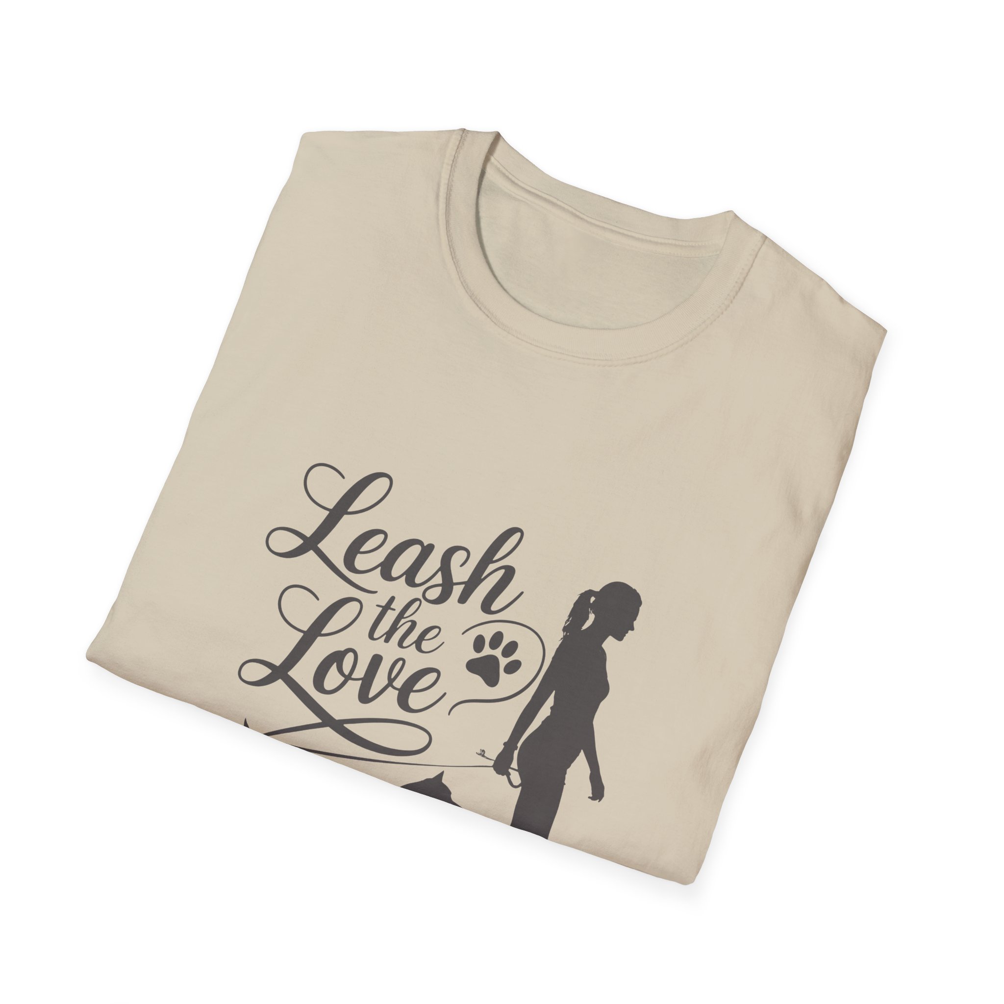 Leash the Love T-Shirt, Pet Lover Gift, Dog Walking Tee, Animal Theme Apparel, Unisex Softstyle Shirt - Image 8
